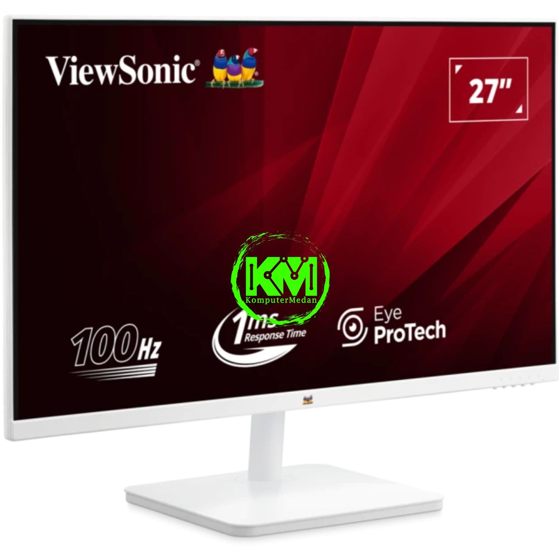 VIEWSONIC VA2732-H-W-2 WHITE (27"/FHD/IPS/100HZ/1MS/VGA/HDMI) - Image 1