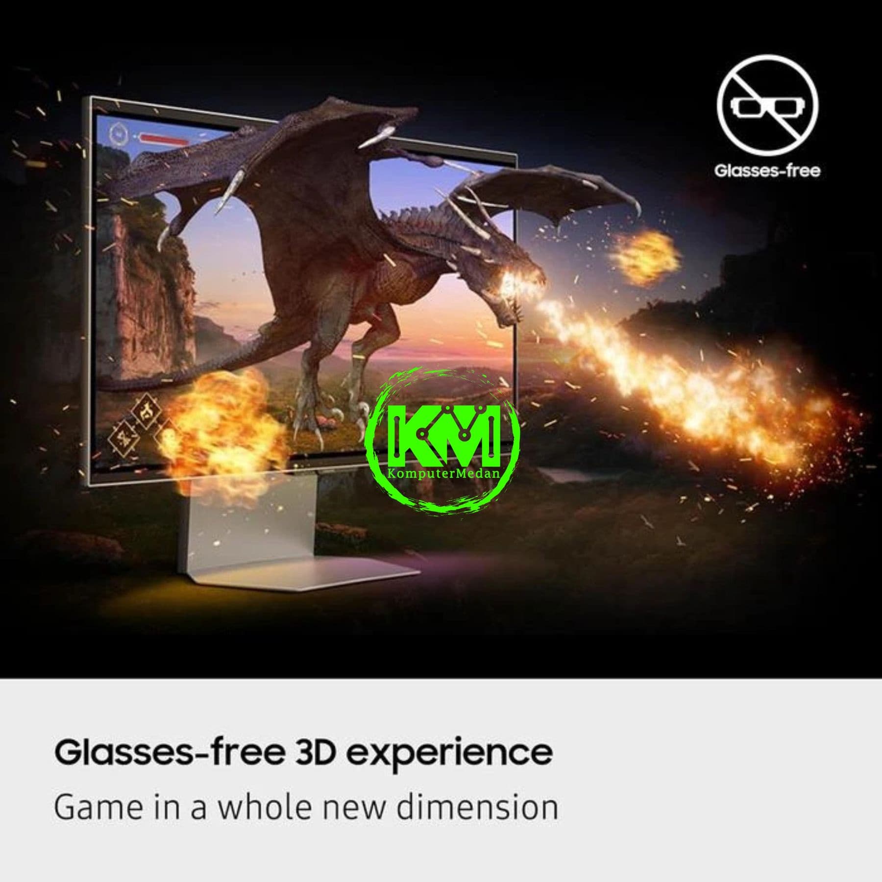 SAMSUNG LS27FG900XEXXD ODYSSEY 3D G90XF FLAT 27"/4K/IPS/165HZ/1MS/2xHDMI/DP/USB/AI 3D VIDIO CONVERSION/3D ODYSSEY HUB APP/GLASSES-FREE 3D EXPERIENCE/G-SYNC/ERGONOMIC/SPEAKER - Image 5