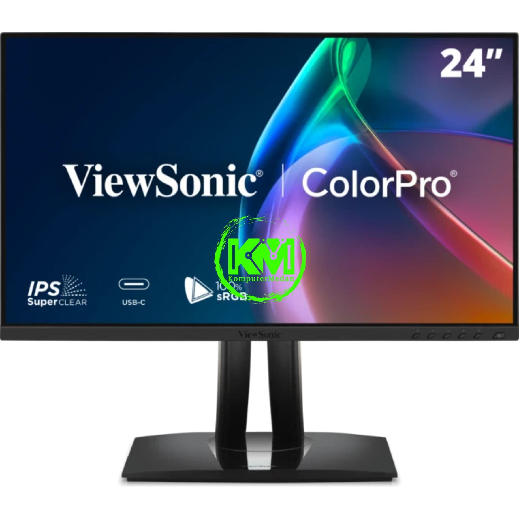 VIEWSONIC VP245A COLORPRO (24"/FHD/IPS/120HZ/HDMI/DP/USB/2xTYPE-C/ERGONOMIC/100% SRGB PANTONE® VALIDATED/SPEAKER)