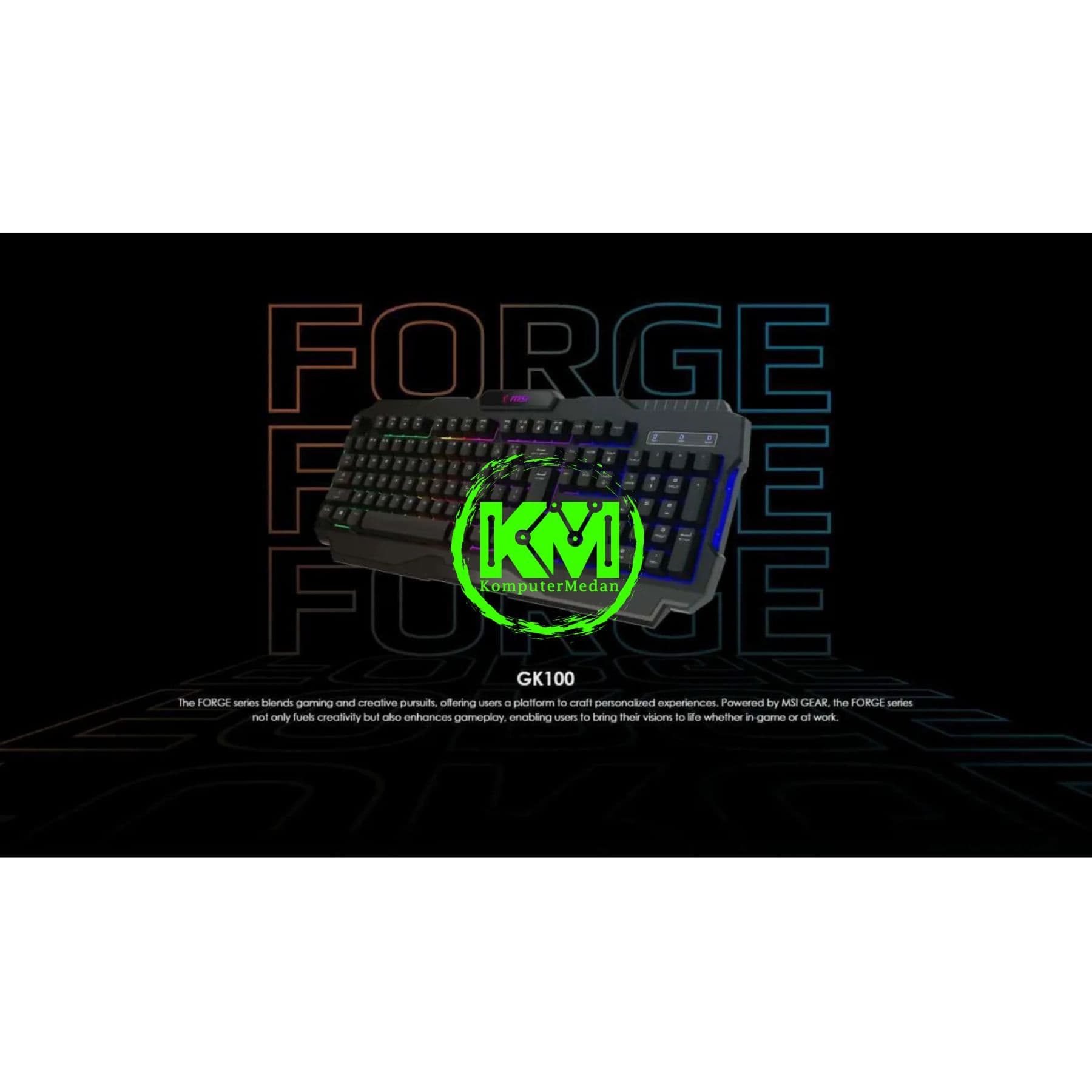 MSI GAMING KEYBOARD GK100 - RAINBOW BACKLIT - Image 6