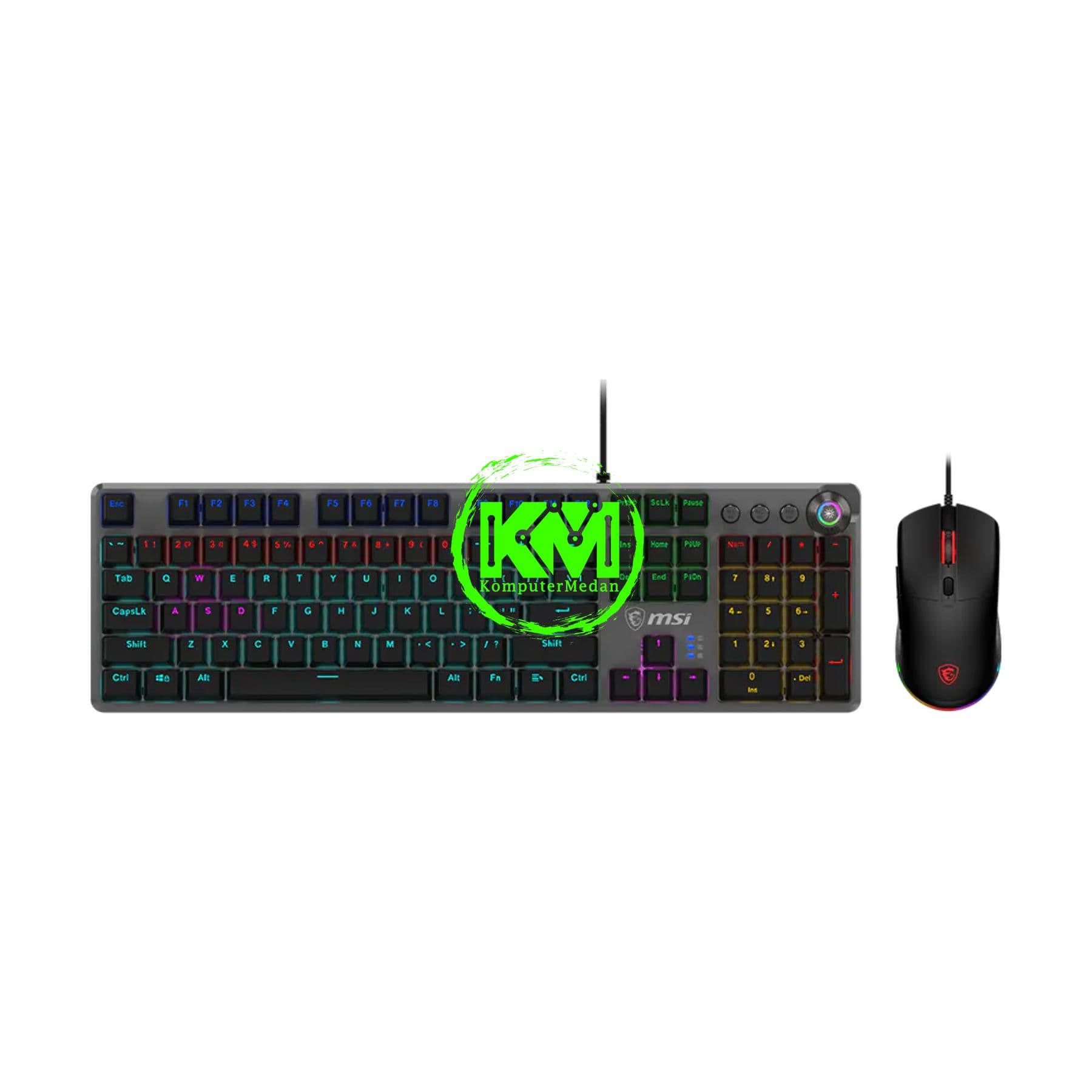 MSI GAMING FORGET GK310 COMBO MECHANICAL HOT SWAPPABLE - RED SWITCH (KEYBOARD + MOUSE) - Image 1