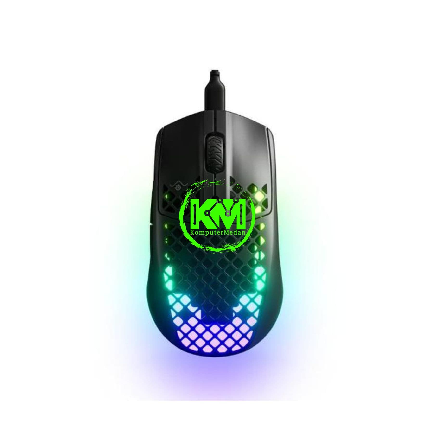 STEELSERIES AEROX 3 CABLE GAMING MOUSE ONYX/SNOW RGB (2022) - Image 2