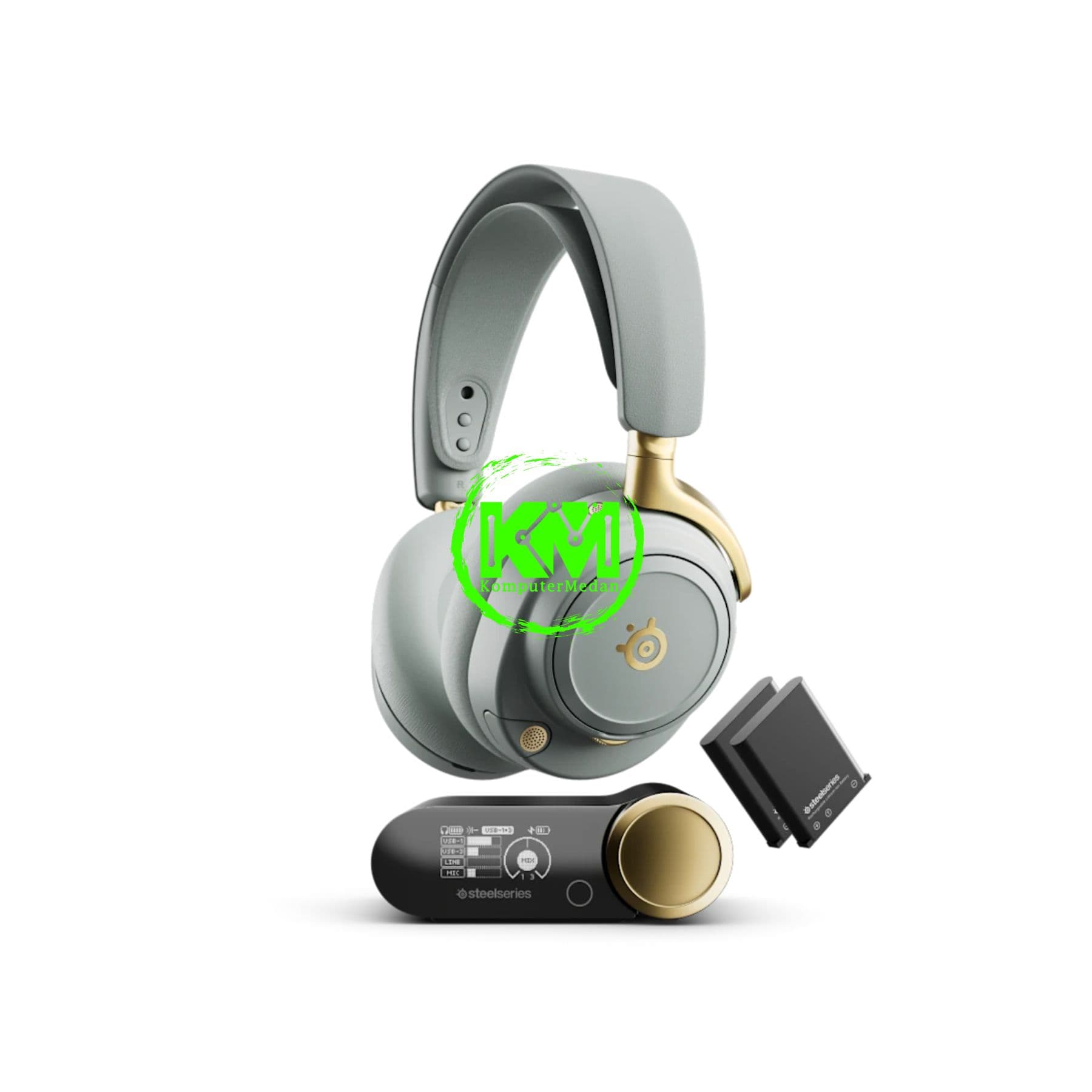 STEELSERIES ARCTIS NOVA ELITE WIRELESS GAMING HEADSET - SAGE/BLACK - Image 2
