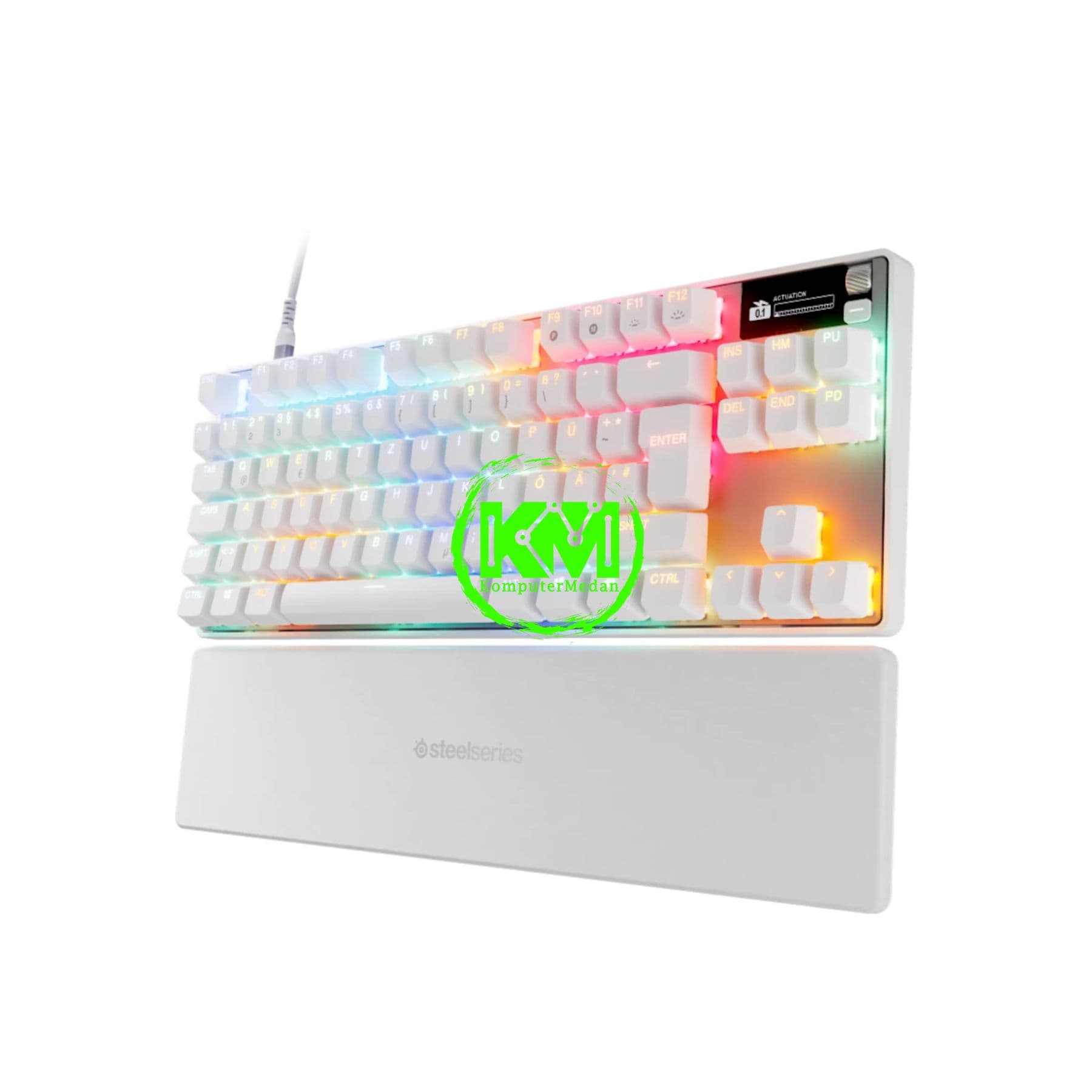 STEELSERIES APEX PRO WHITE GAMING KEYBOARD - TKL GEN 3 - Image 1