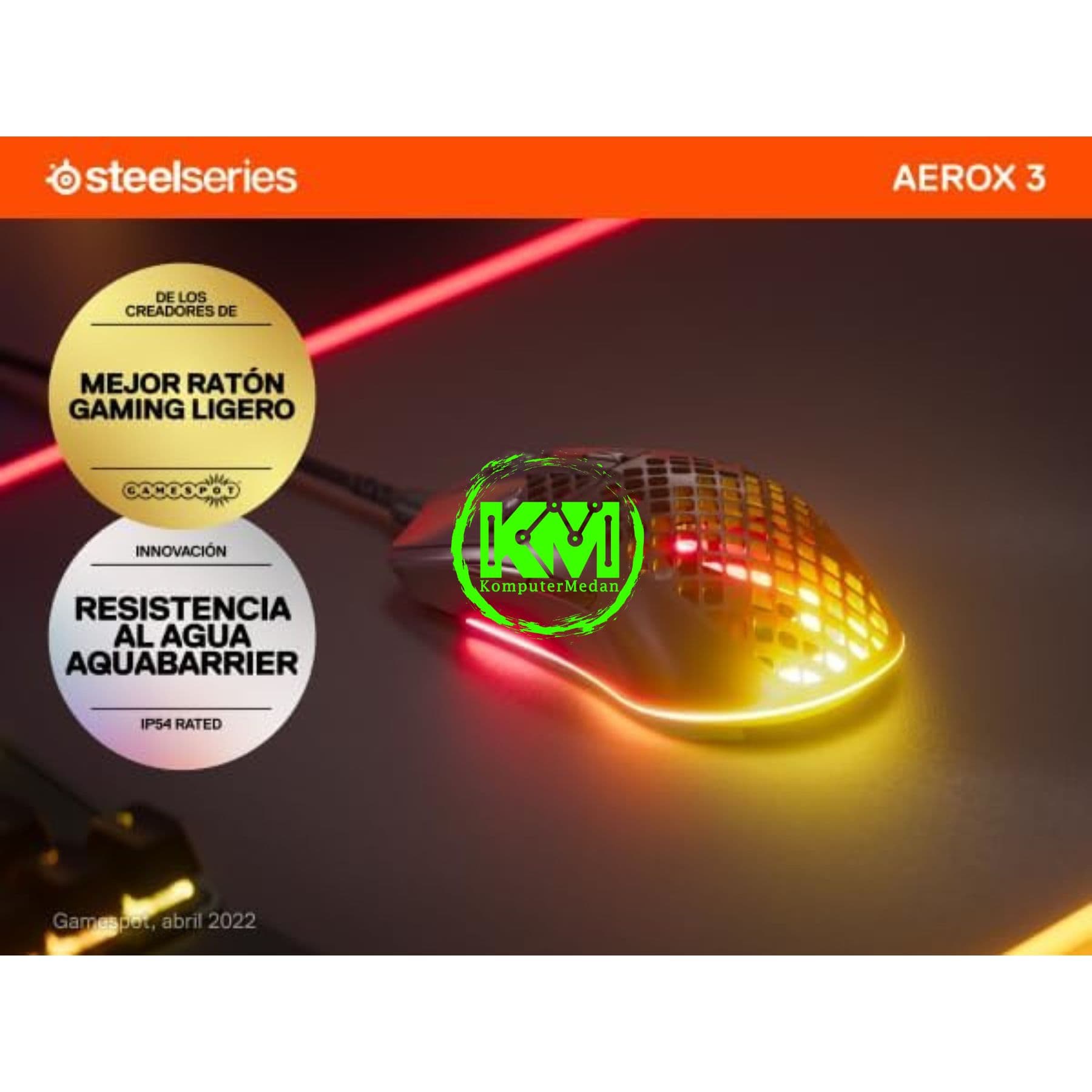 STEELSERIES AEROX 3 BLACK GAMING MOUSE (NO GARANSI) - Image 8
