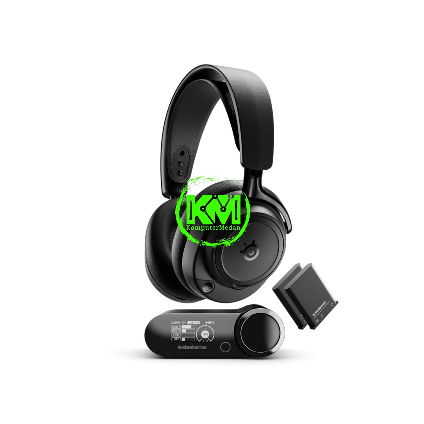 STEELSERIES ARCTIS NOVA ELITE WIRELESS GAMING HEADSET - SAGE/BLACK - Image 6