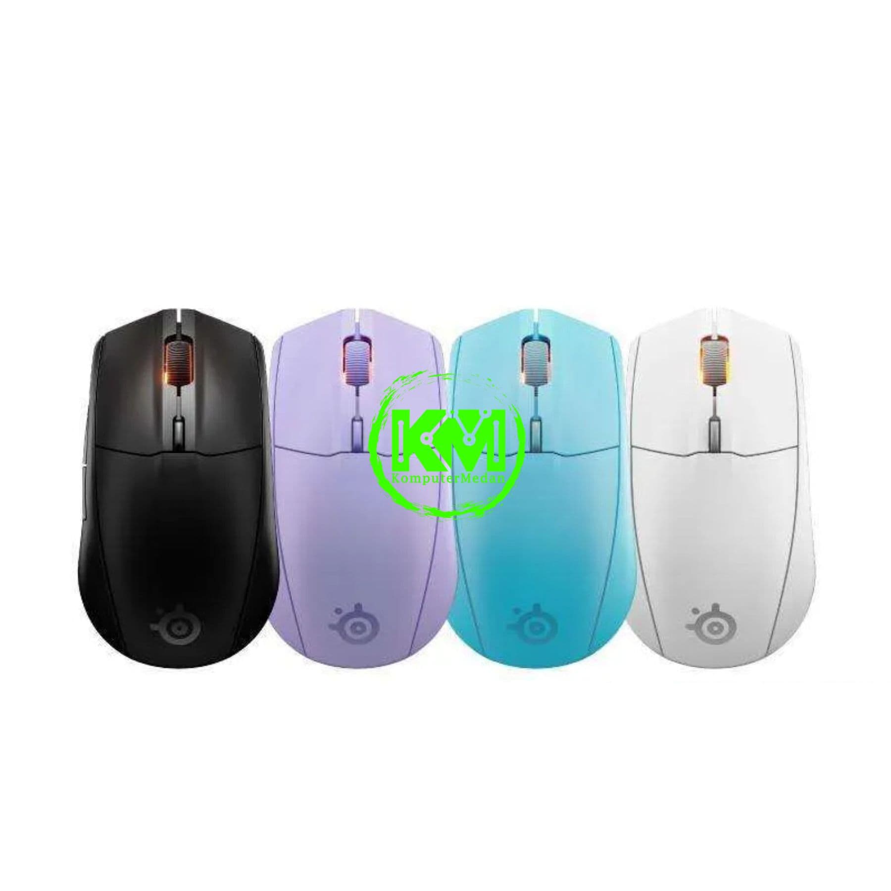STEELSERIES RIVAL 3 GEN 2 WIRELESS GAMING MOUSE - BLACK/WHITE/LAVENDER/AQUA - Image 1