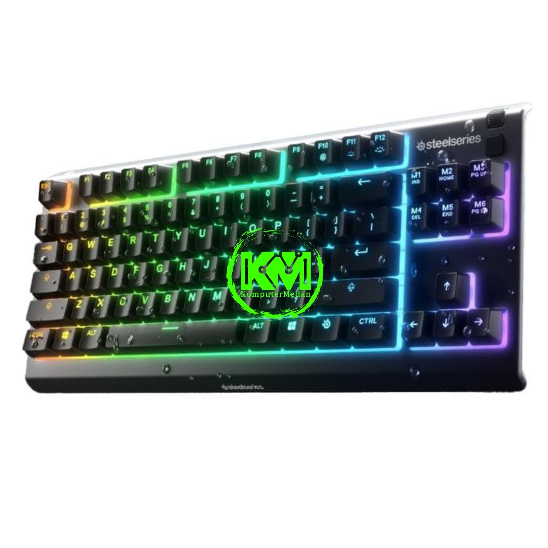 STEELSERIES APEX 3TKL GAMING KEYBOARD - BLACK/WHITE/LAVENDER/AQUA - Image 2