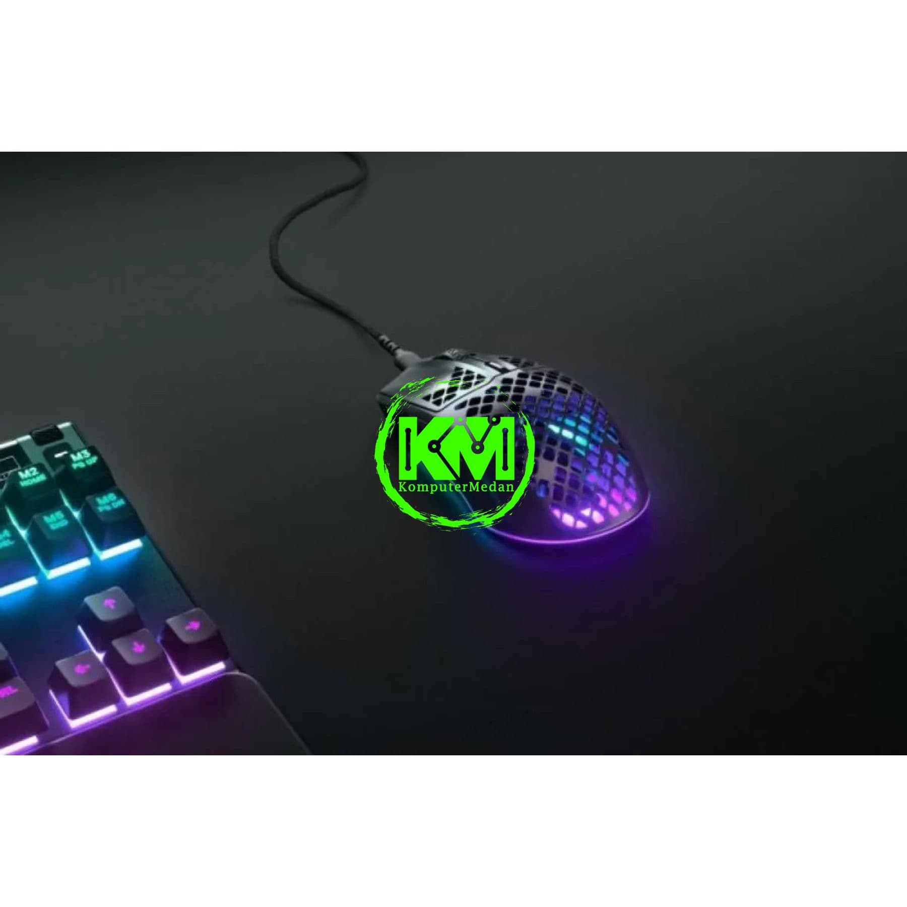 STEELSERIES AEROX 3 CABLE GAMING MOUSE ONYX/SNOW RGB (2022) - Image 8