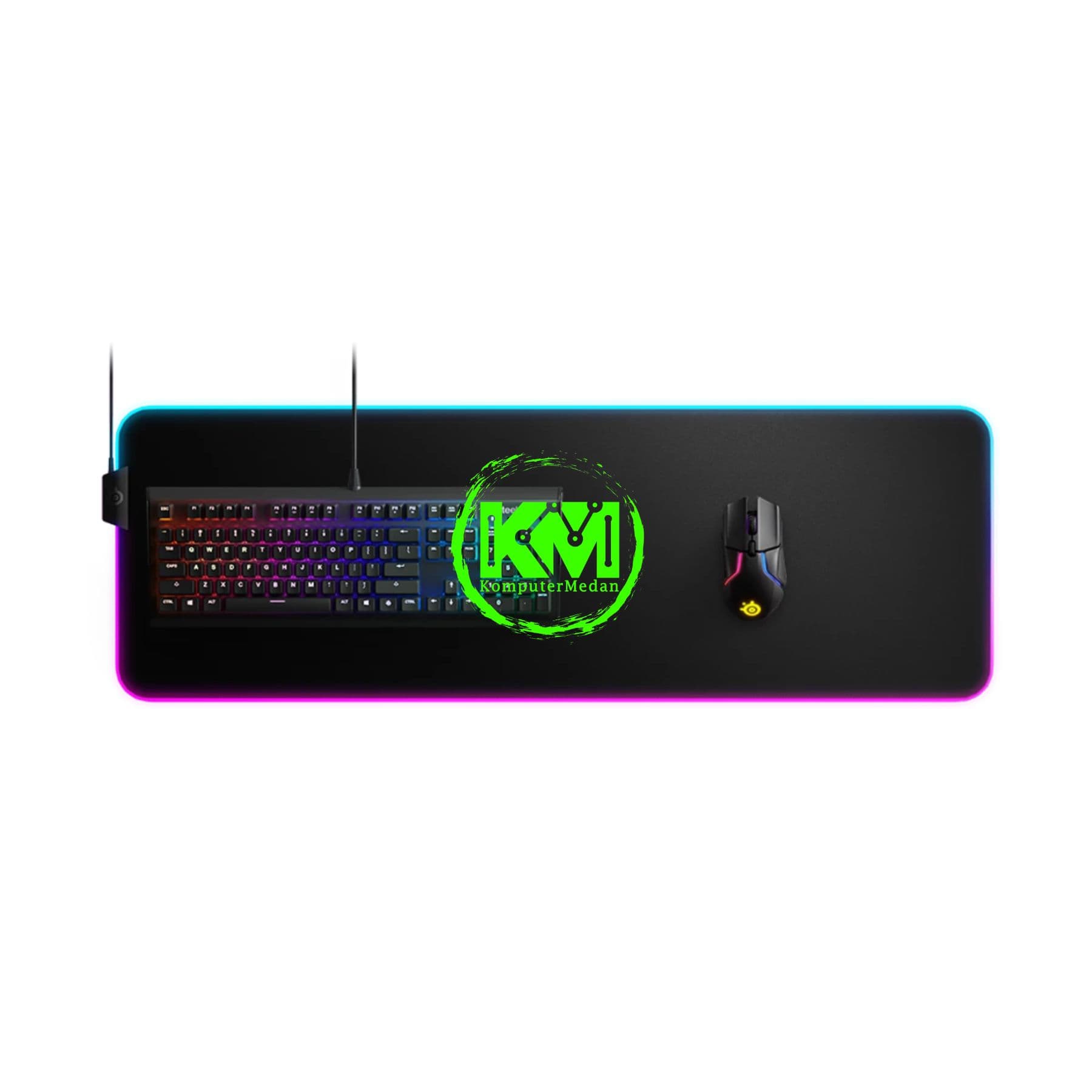 STEELSERIES QCK PRISM CLOTH XL RGB GAMING MOUSEPAD (900x300x4MM) - Image 1