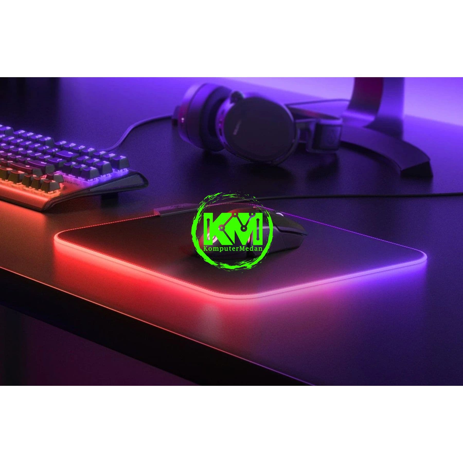 STEELSERIES QCK PRISM CLOTH M RGB GAMING MOUSEPAD (320x270x4MM) - Image 4
