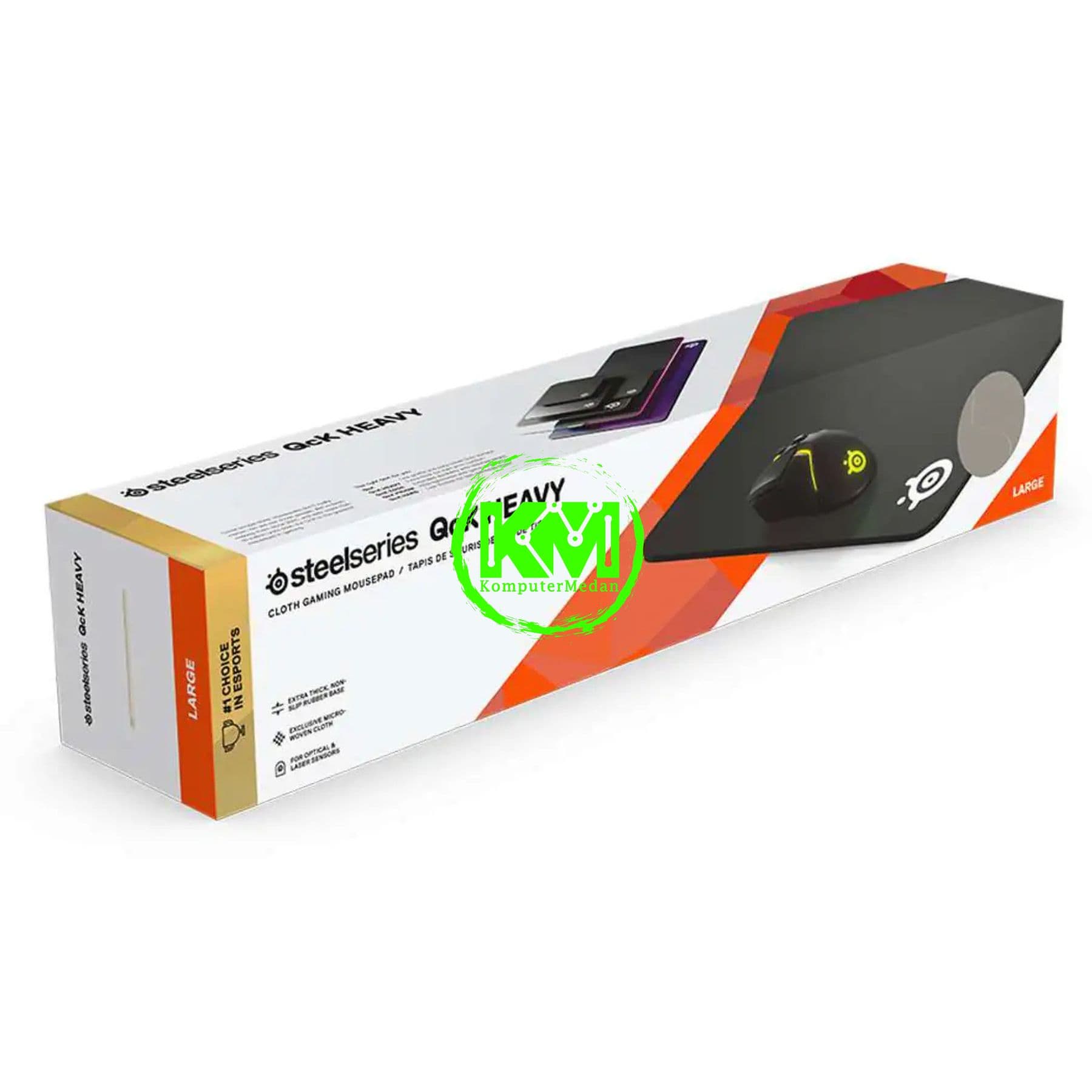 STEELSERIES QCK HEAVY LARGE GAMING MOUSEPAD (450x400x6MM) - Image 3