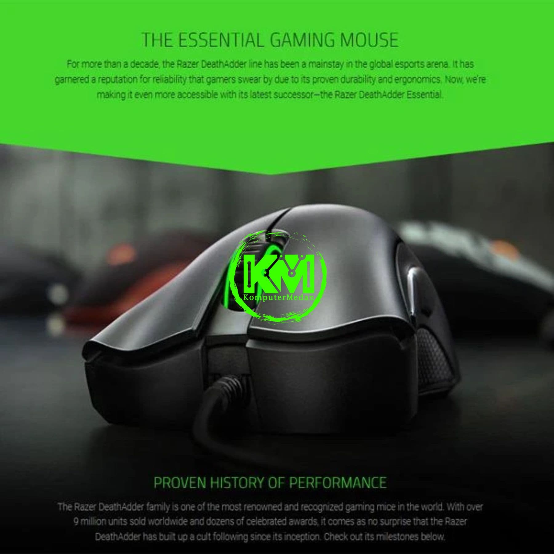 RAZER MOUSE DEATHADDER ESSENTIALS - BLACK/WHITE - Image 4