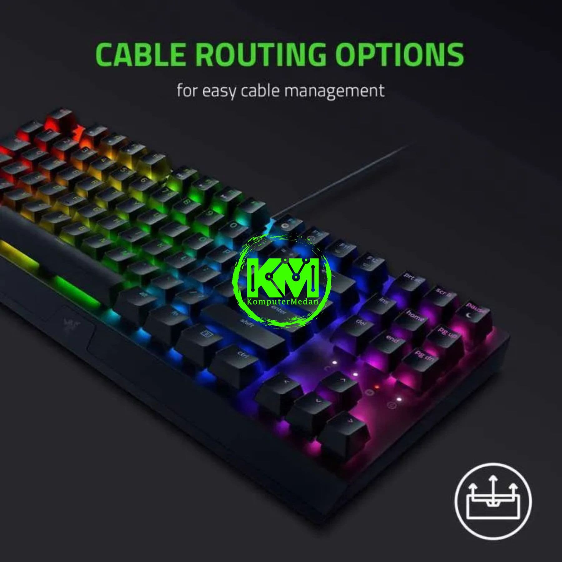 RAZER KEYBOARD BLACKWIDOW V3 TKL - GREEN (RZ03-03490100-R3M1) - Image 2
