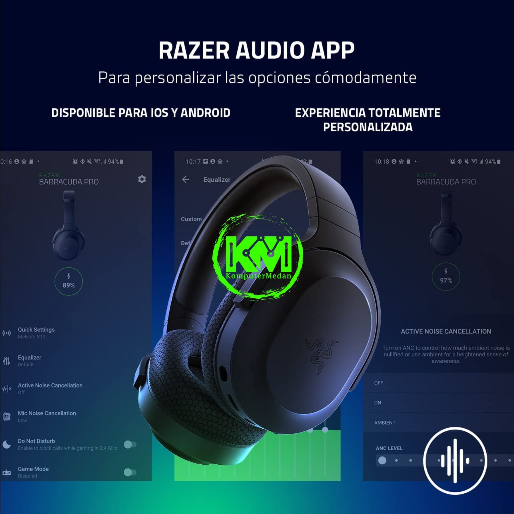 RAZER HEADSET BARRACUDA X 2022 - WIRELESS BLACK - Image 5