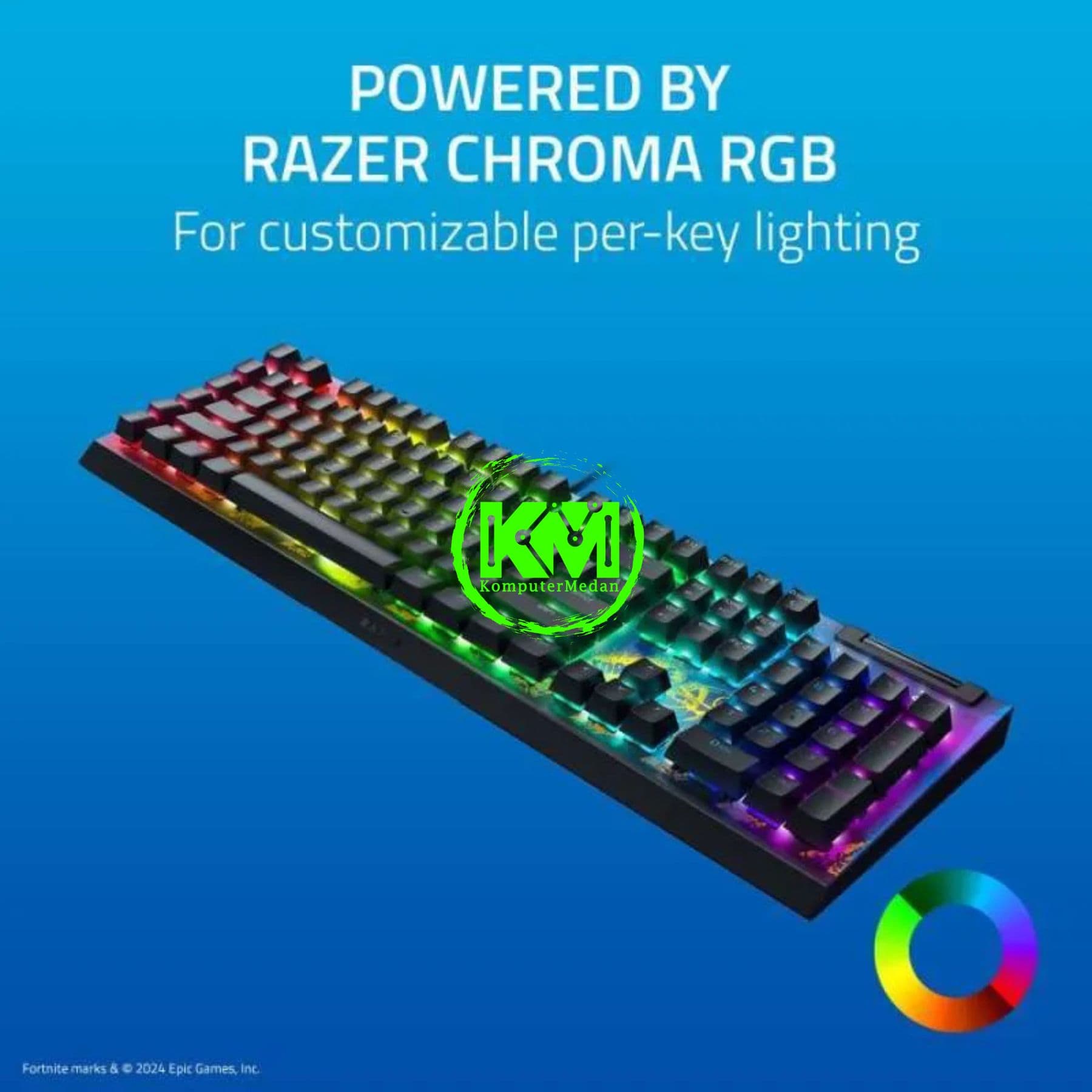 RAZER KEYBOARD BLACKWIDOW V4 X - YELLOW SWITCH FORNITE EDITION - Image 3