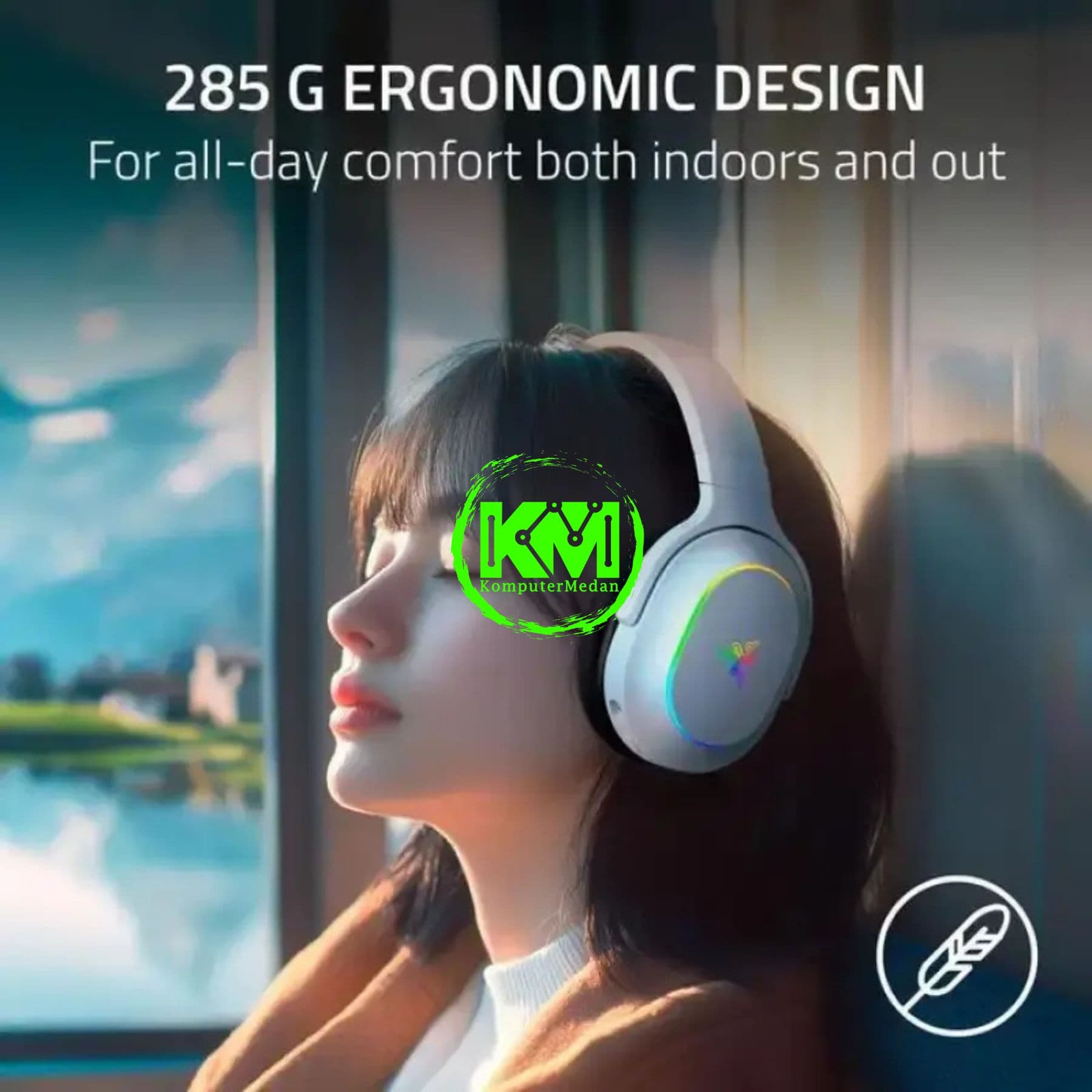 RAZER HEADSET BARRACUDA X CHROMA WIRELESS - BLACK/WHITE/GREEN - Image 8