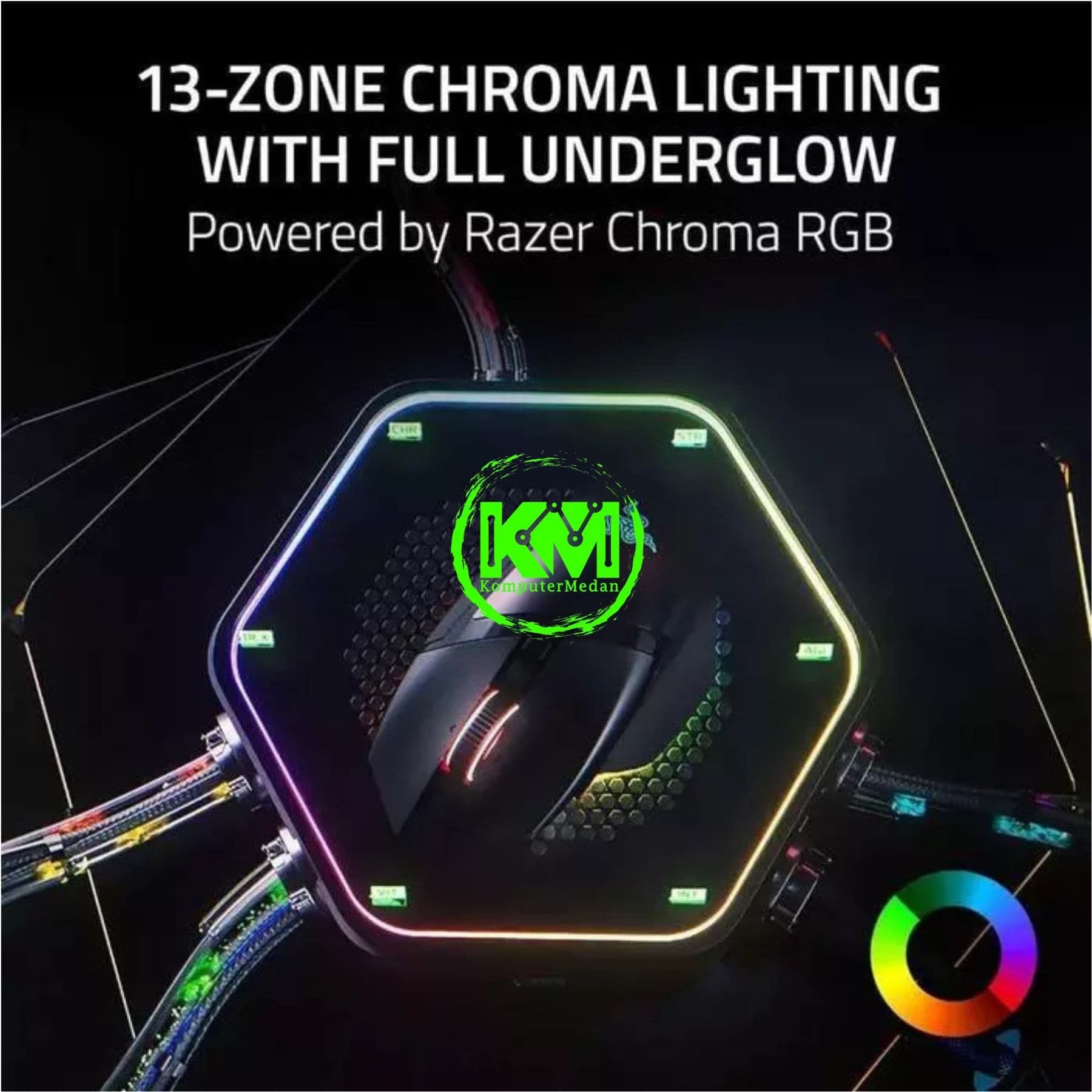 RAZER MOUSE BASILISK V3 PRO 35K ERGONOMIC WIRELESS - BLACK/WHITE/GREEN - Image 5