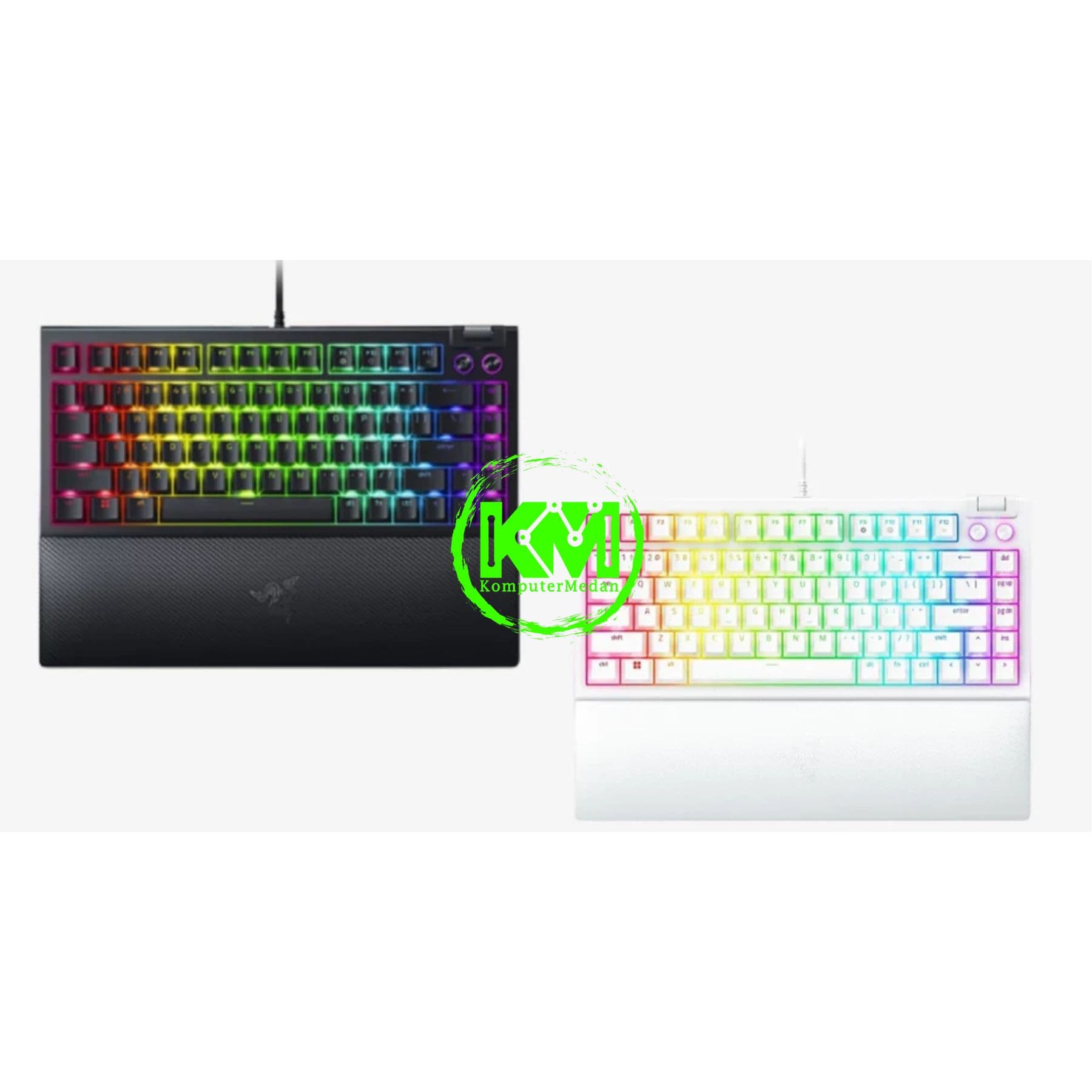 RAZER KEYBOARD BLACKWIDOW V4 75% - BLACK/WHITE - Image 1