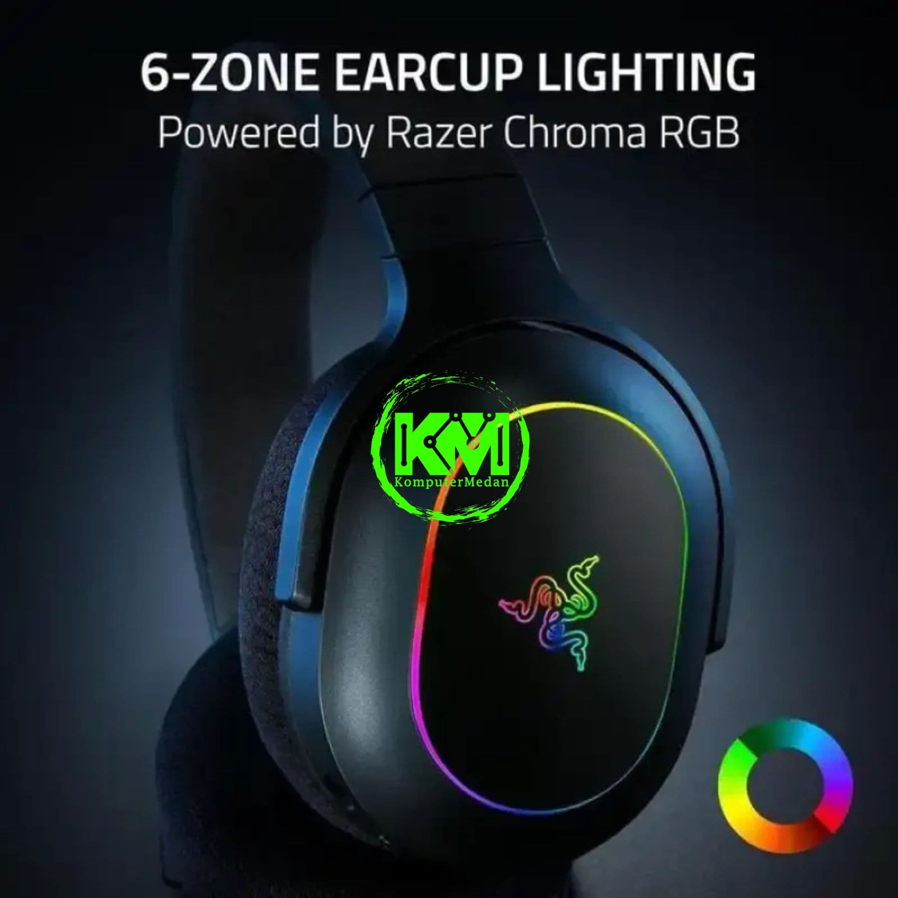 RAZER HEADSET BARRACUDA X CHROMA WIRELESS - BLACK/WHITE/GREEN - Image 4