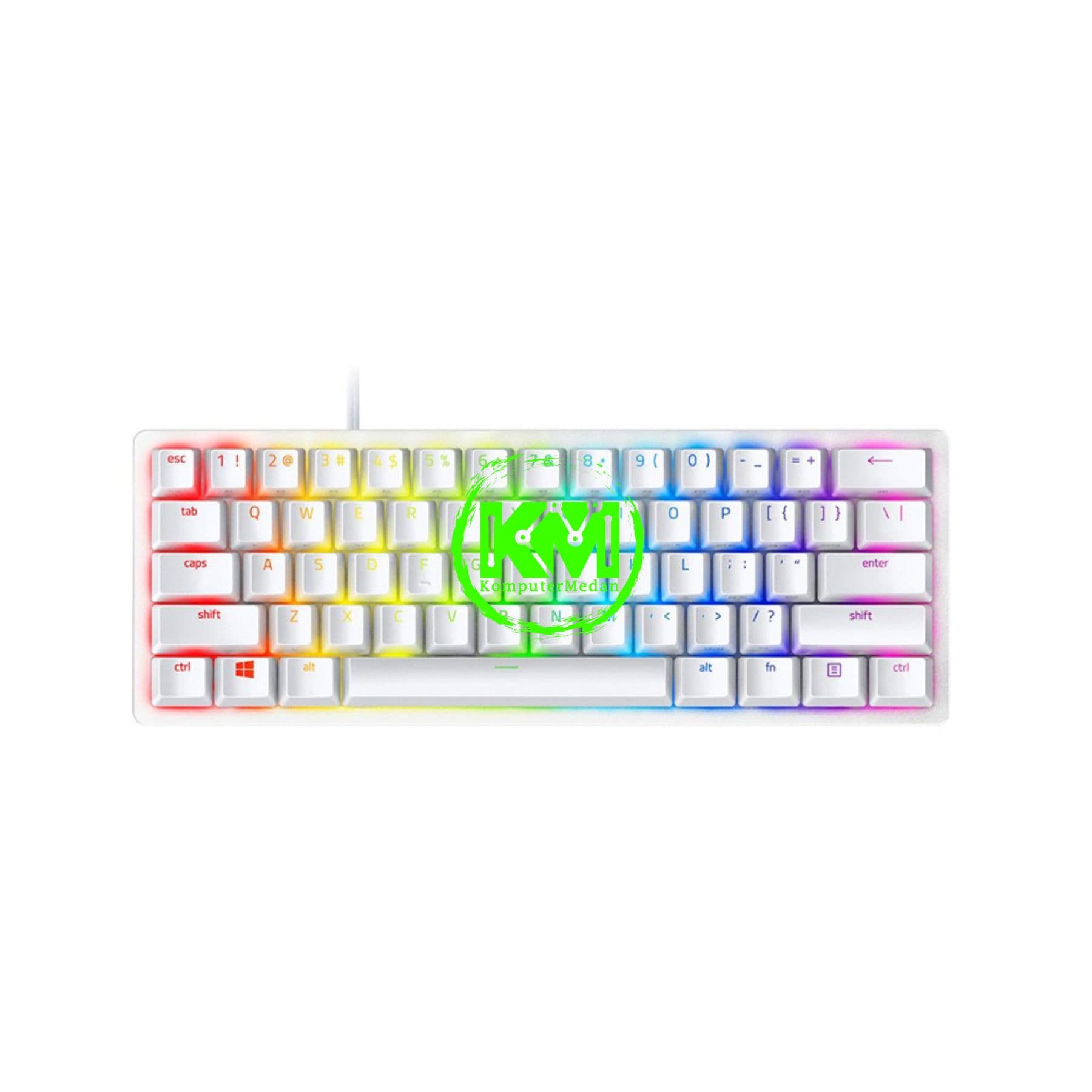 RAZER KEYBOARD HUNTSMAN MINI MERCURY - PURPLE (RZ03-03390300-R3M1) - Image 1