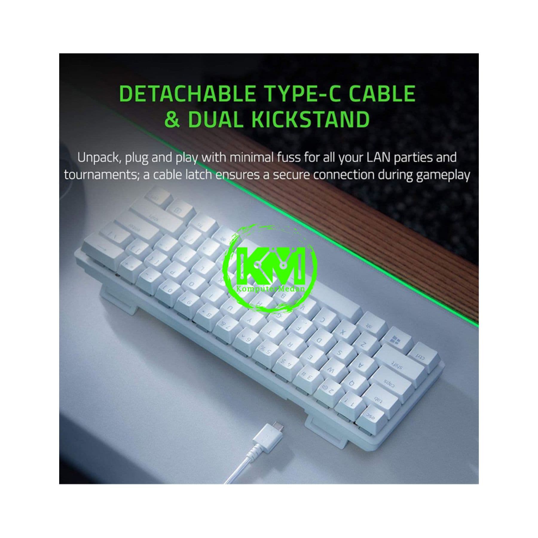RAZER KEYBOARD HUNTSMAN MINI MERCURY - RED (RZ03-03390400-R3M1) - Image 3