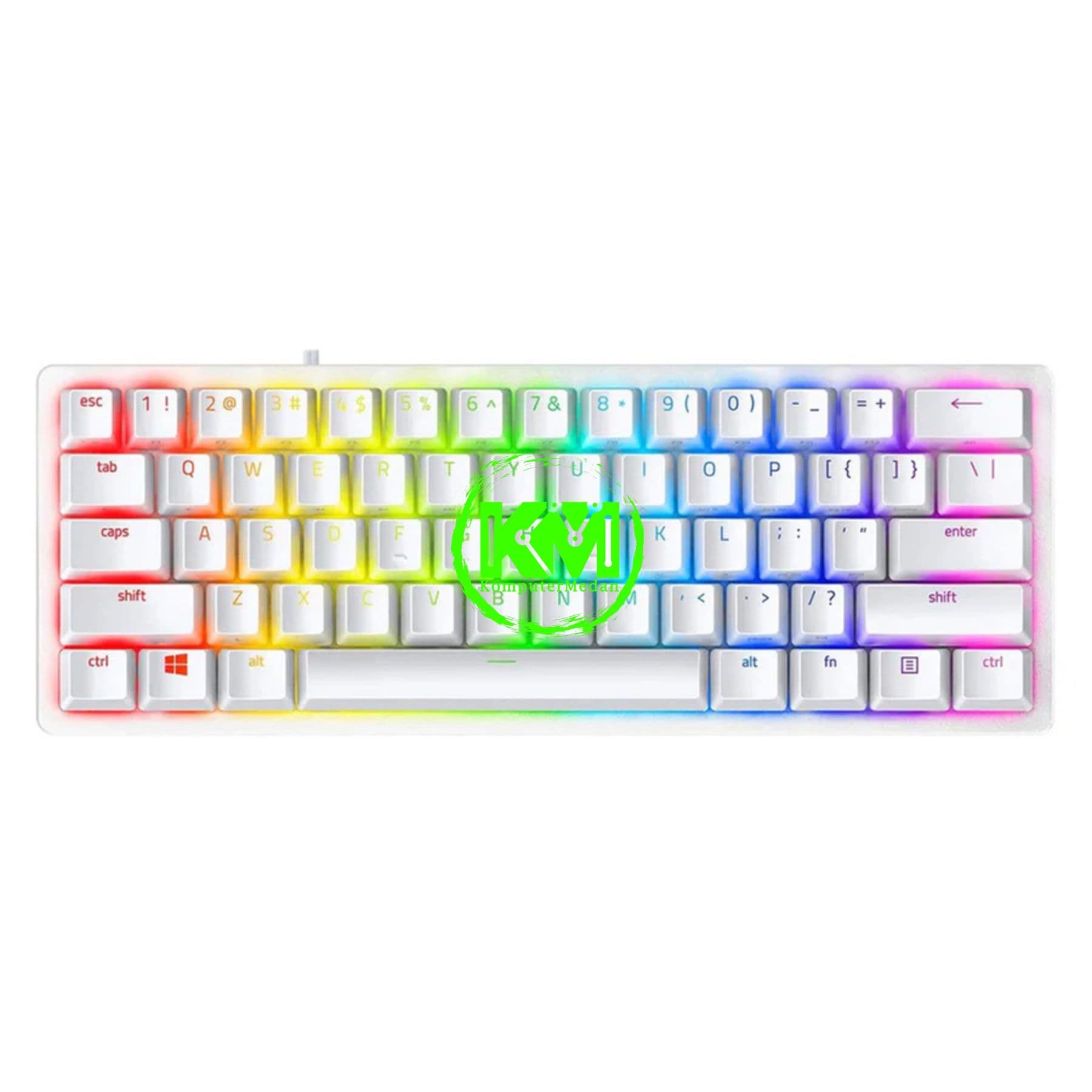 RAZER KEYBOARD HUNTSMAN MINI MERCURY - RED (RZ03-03390400-R3M1) - Image 1