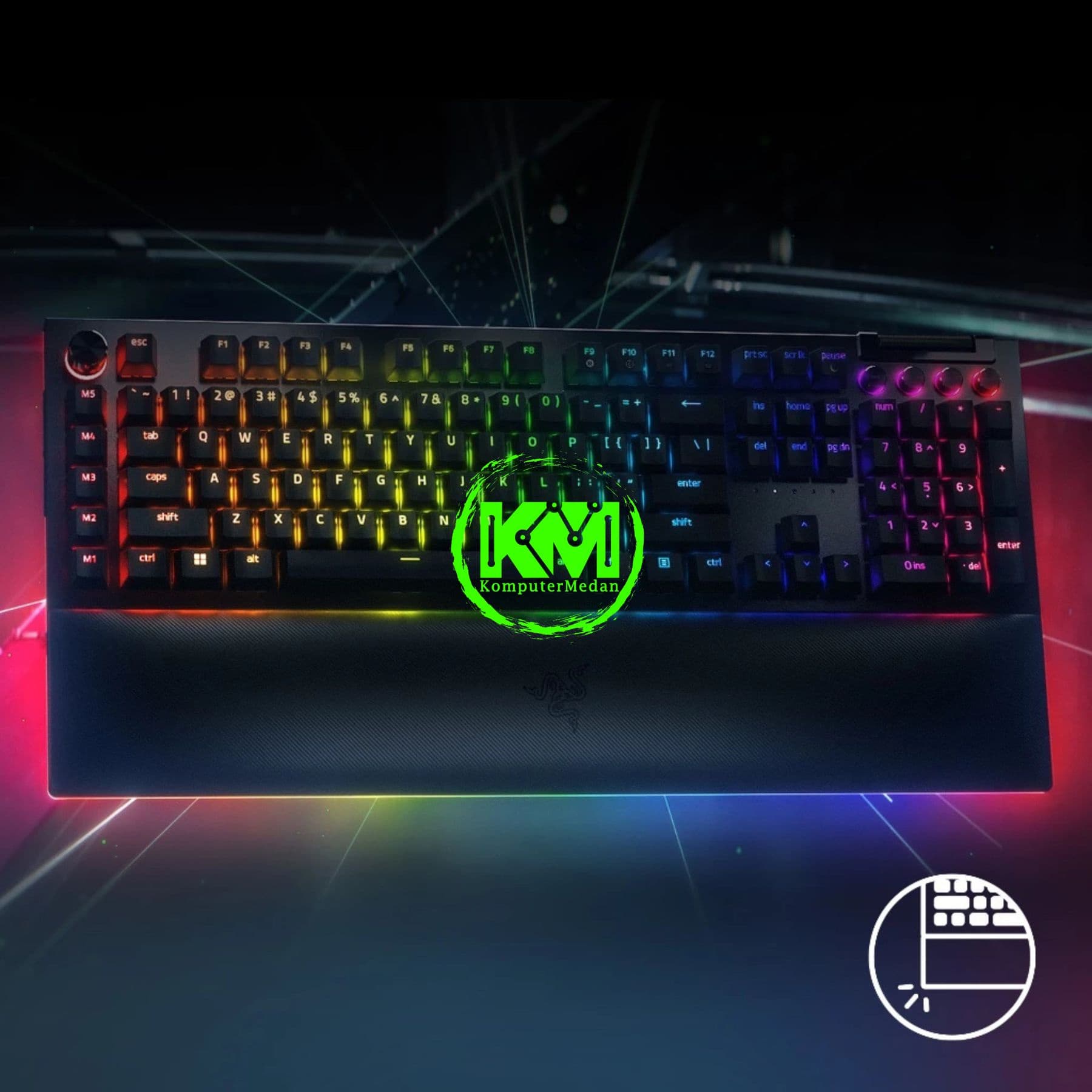RAZER KEYBOARD BLACKWIDOW V4 PRO - GREEN - Image 2