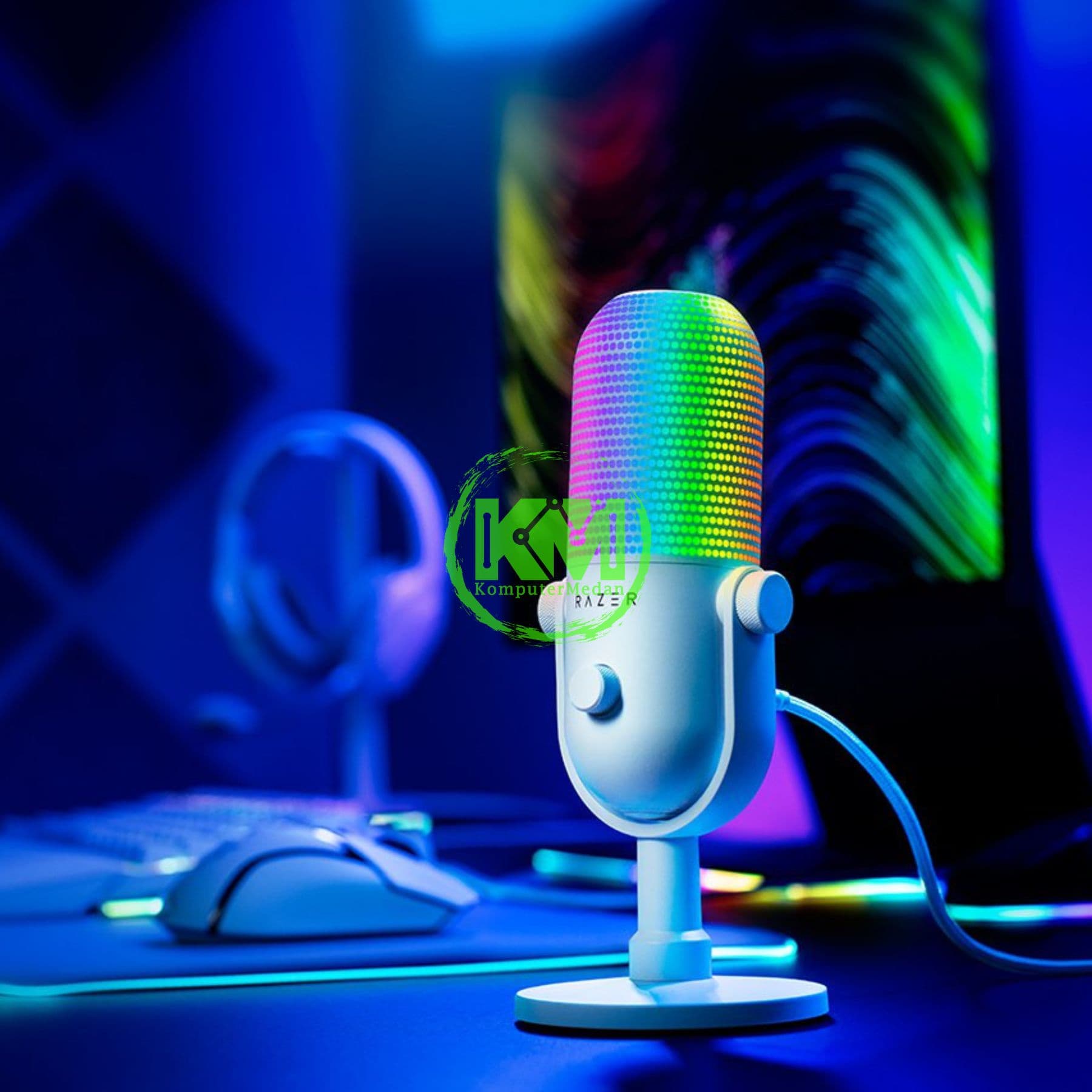 RAZER MICROPHONE SEIREN V3 CHROMA (WHITE) - Image 4
