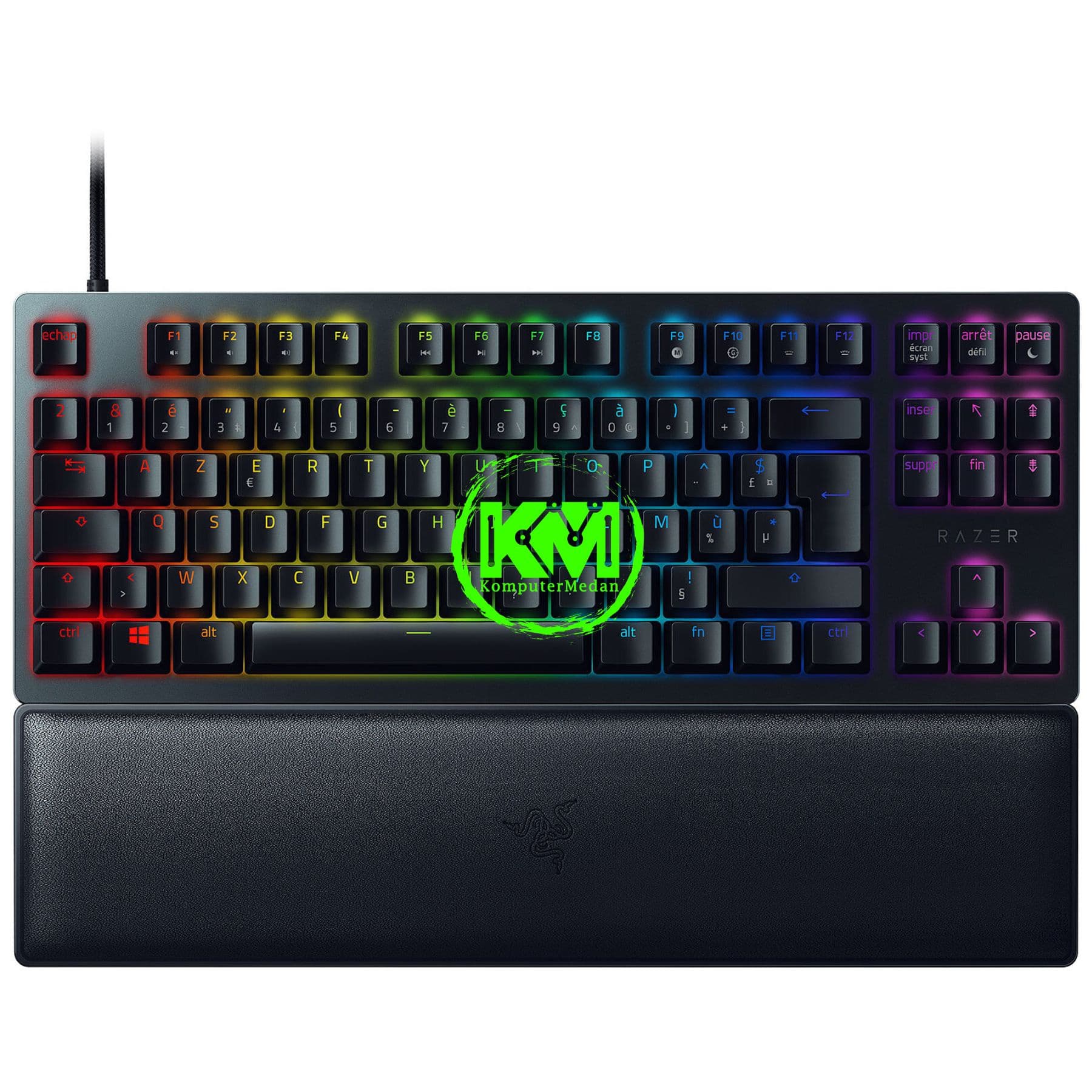 RAZER KEYBOARD HUNTSMAN V2 TKL - OPTICAL GAMING KEYBOARD (CLICKY PURPLE SWITCH)