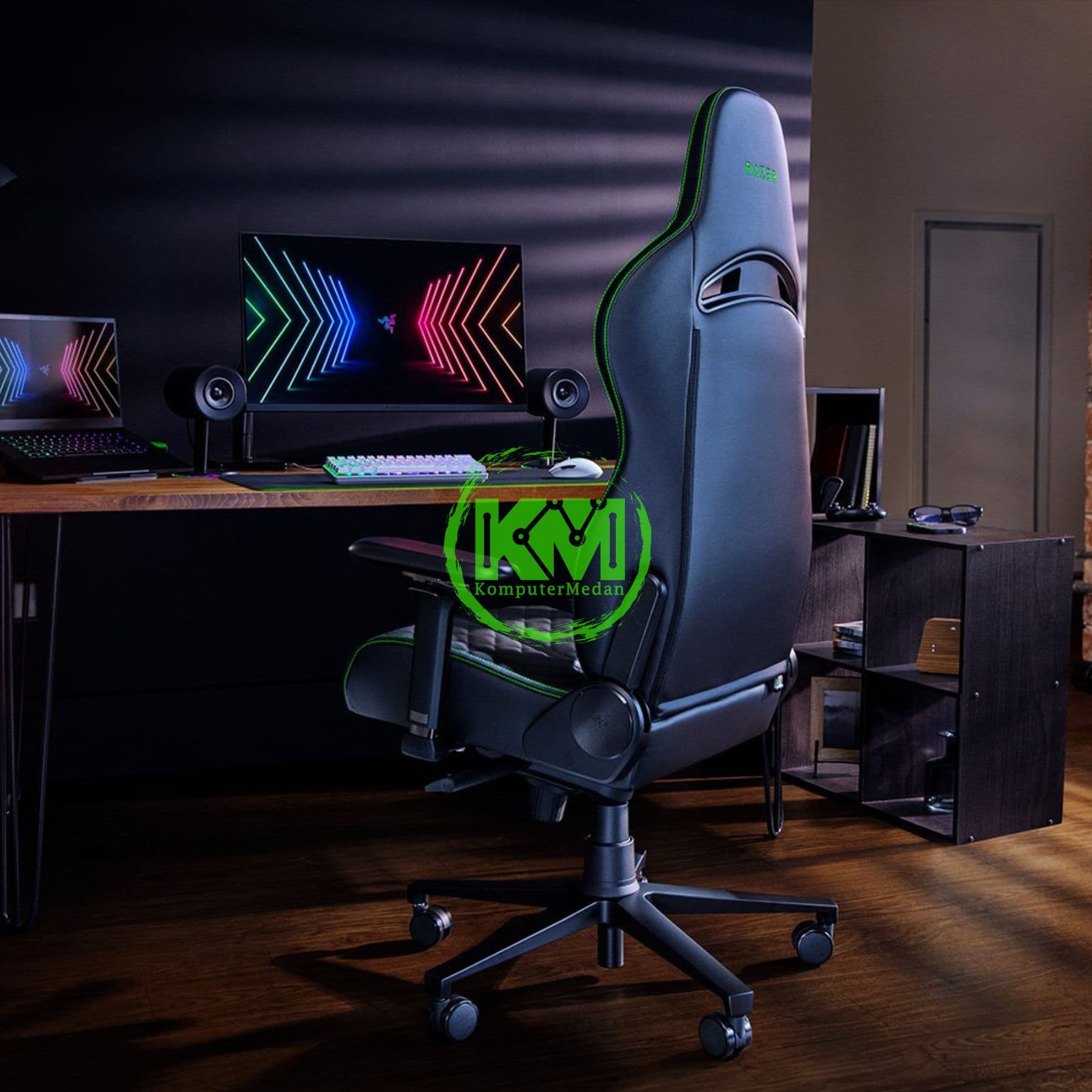 RAZER GAMING CHAIR ENKI (BLACK / GREEN) - Image 4