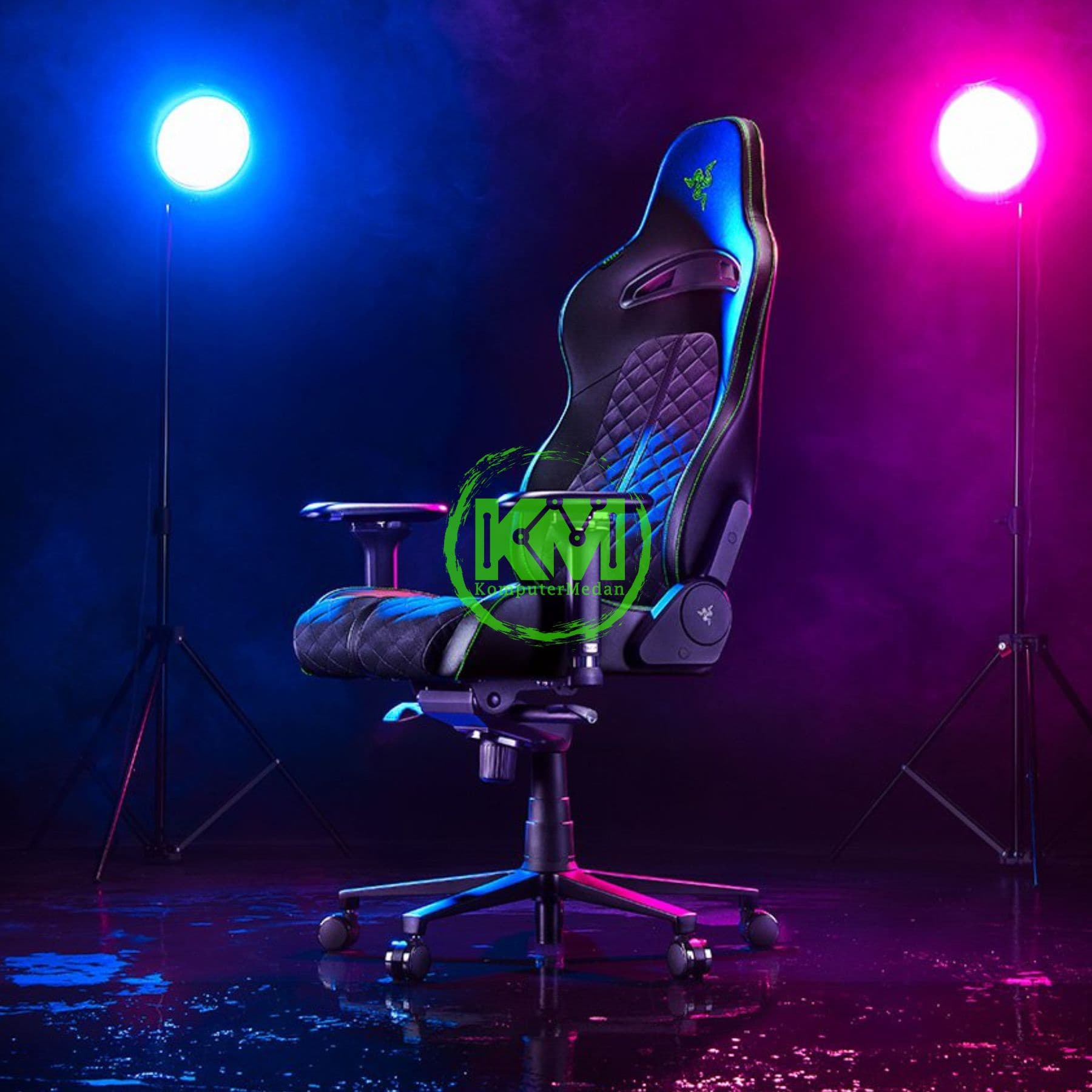 RAZER GAMING CHAIR ENKI (BLACK / GREEN) - Image 2