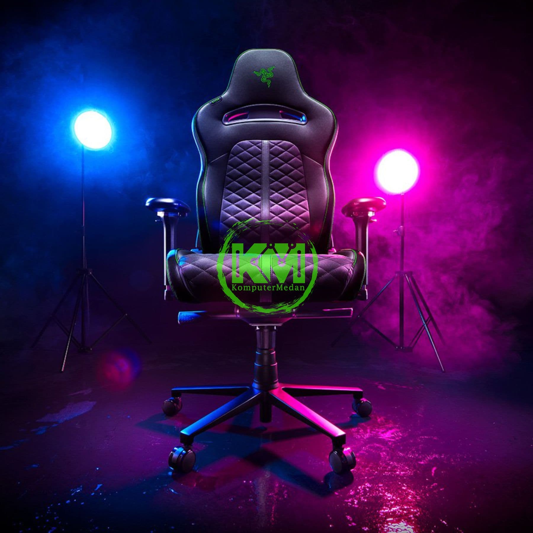 RAZER GAMING CHAIR ENKI (BLACK / GREEN) - Image 1