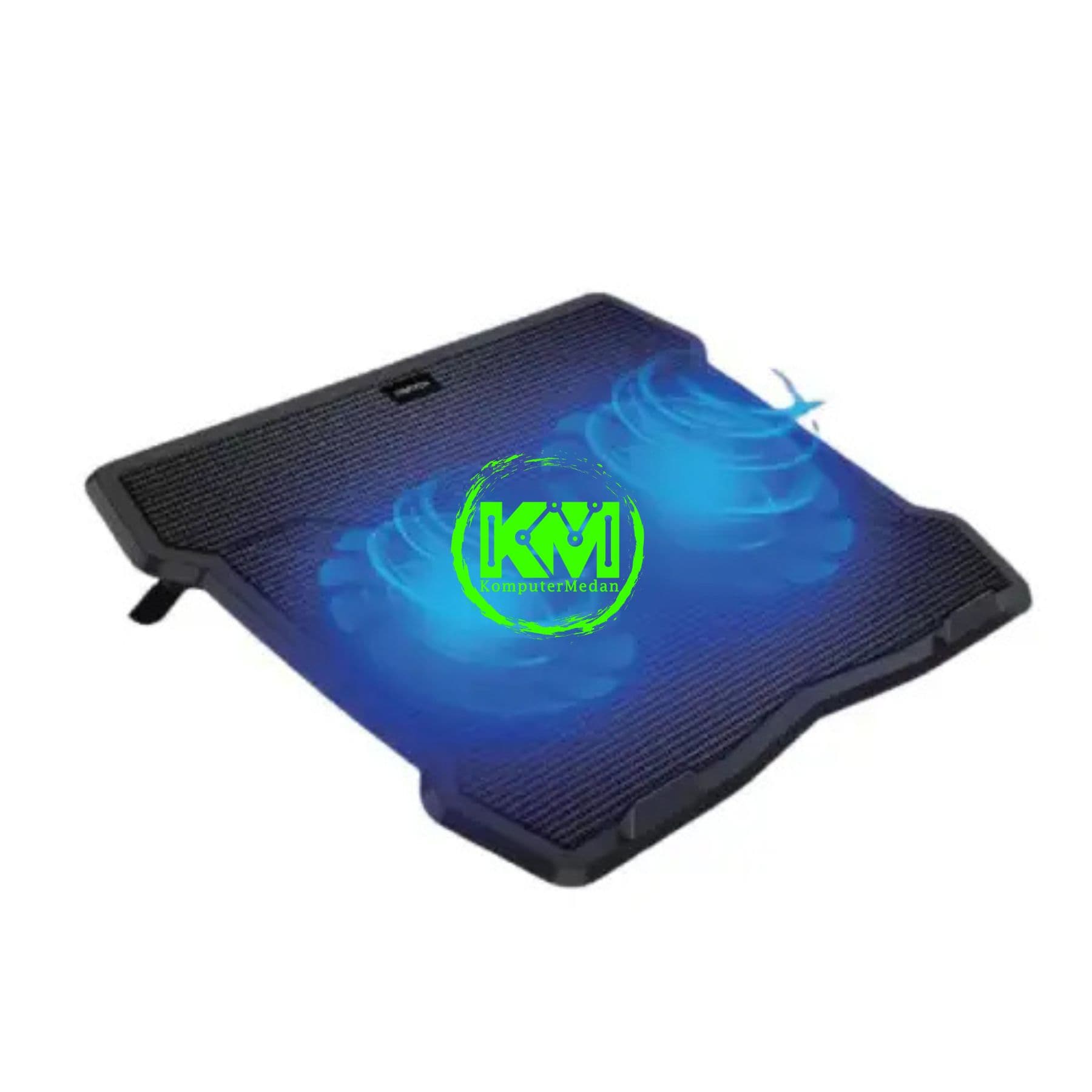 FANTECH NC11 NOTEBOOK COOLER - BLACK (2 FAN BLUE) - Image 1