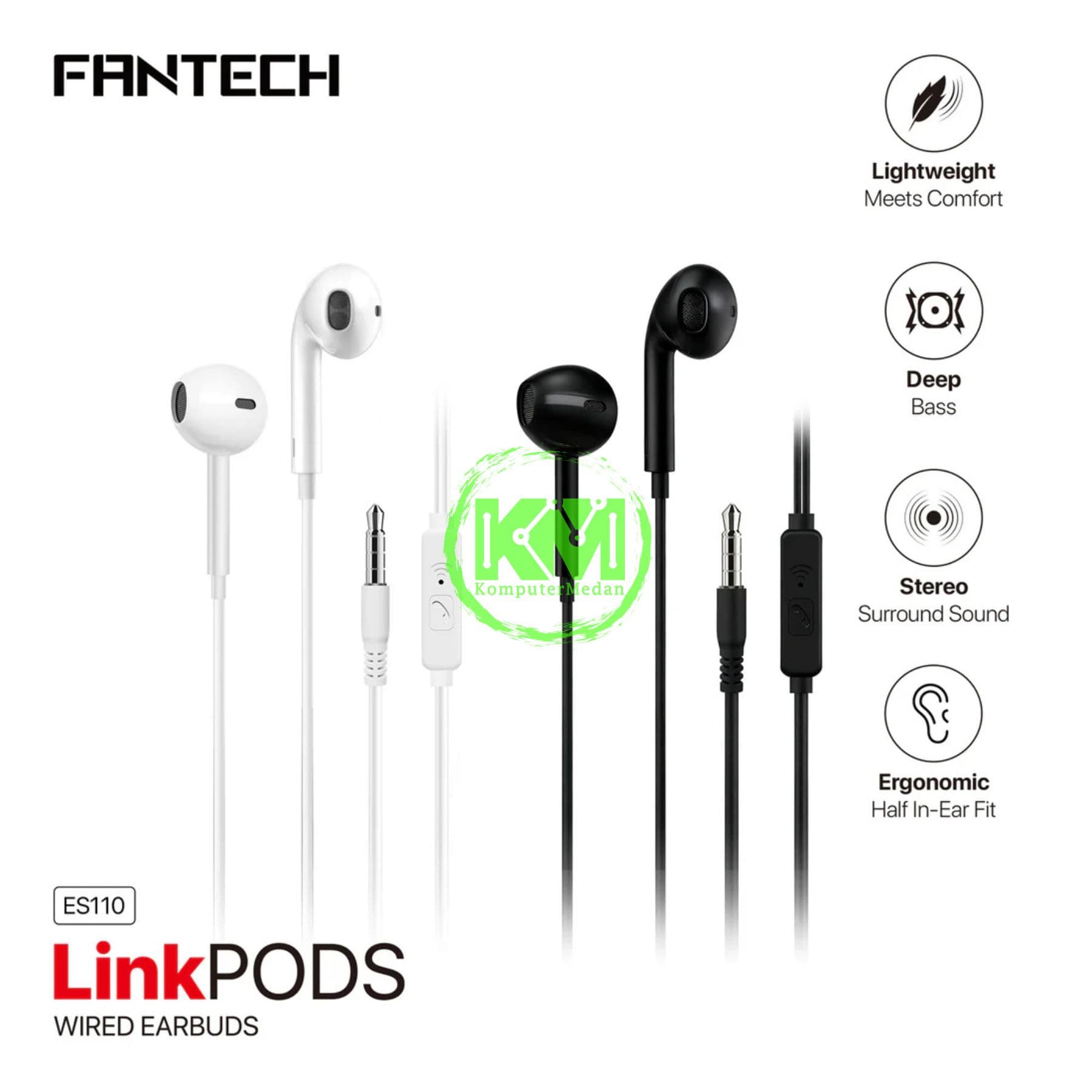 FANTECH LINKPODS ES110 (BLACK / WHITE)