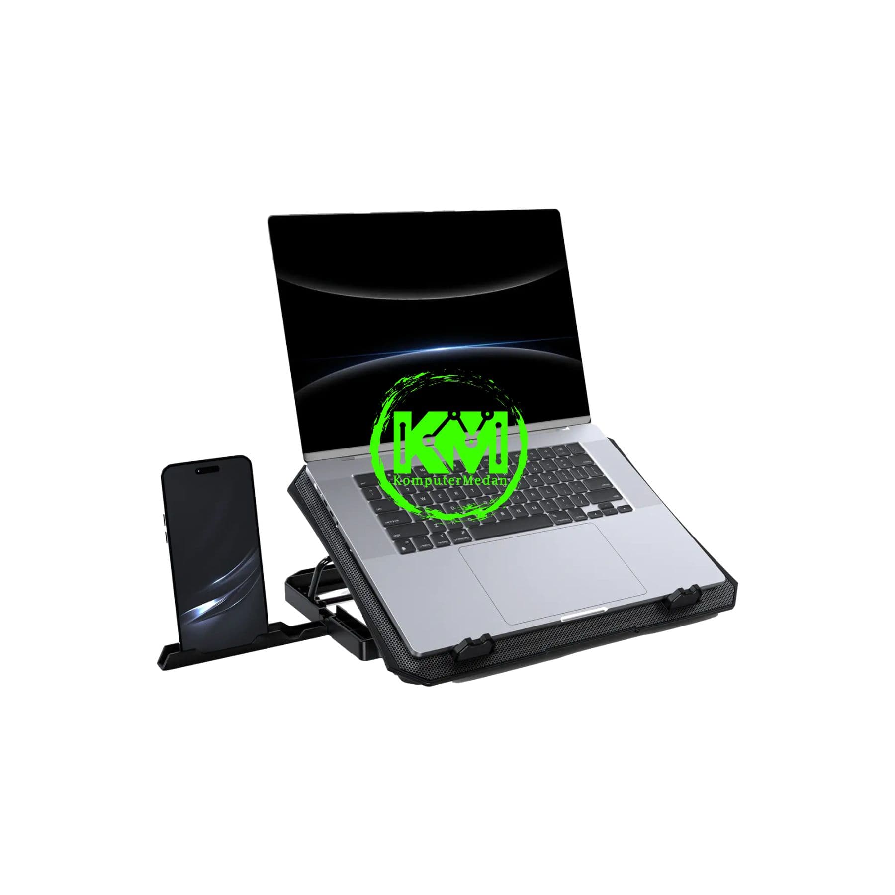 FANTECH NC14 NOTEBOOK COOLER - BLACK (2 FAN RAINBOW) - Image 2