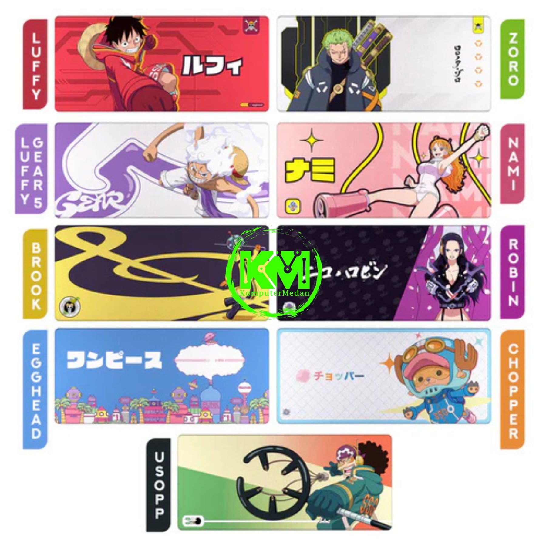 FANTECH ONE PIECE EGG HEAD MP905 - (CHARACTER : ZORO, LUFFY, NAMY, CHOOPER, GEAR 5, ROBIN, USOP, BROOK, VIEW) - Image 1