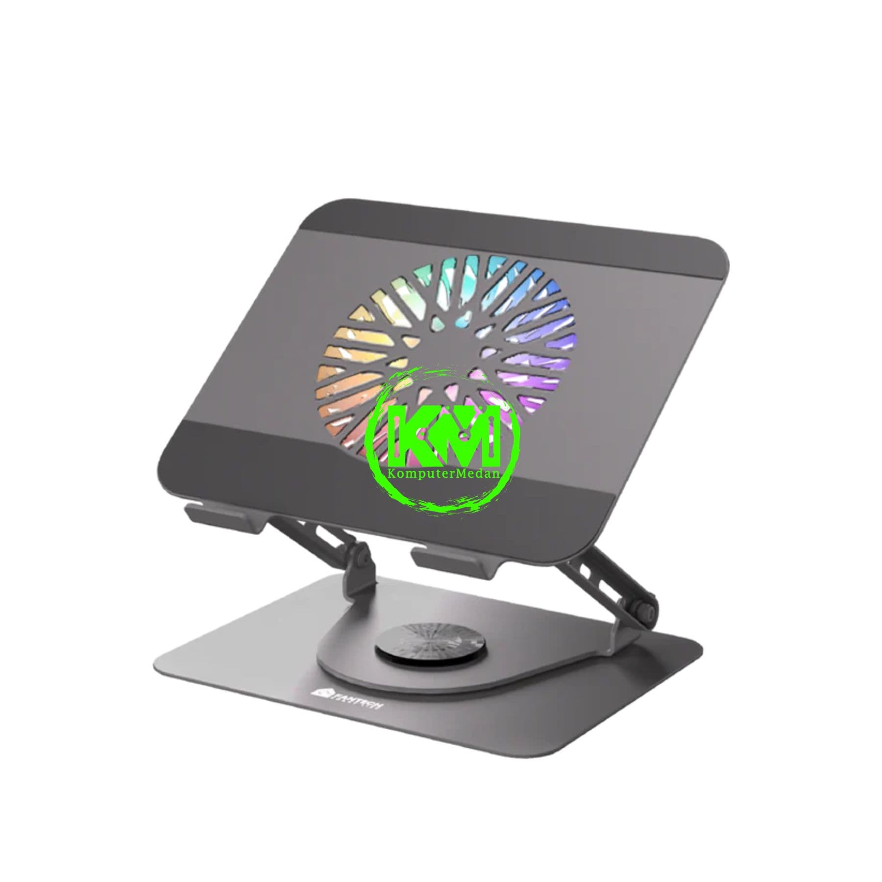 FANTECH NC30 NOTEBOOK COOLER - RGB, 360• ROTATABLE & SUITABLE FOR 11-17 INCH LAPTOP