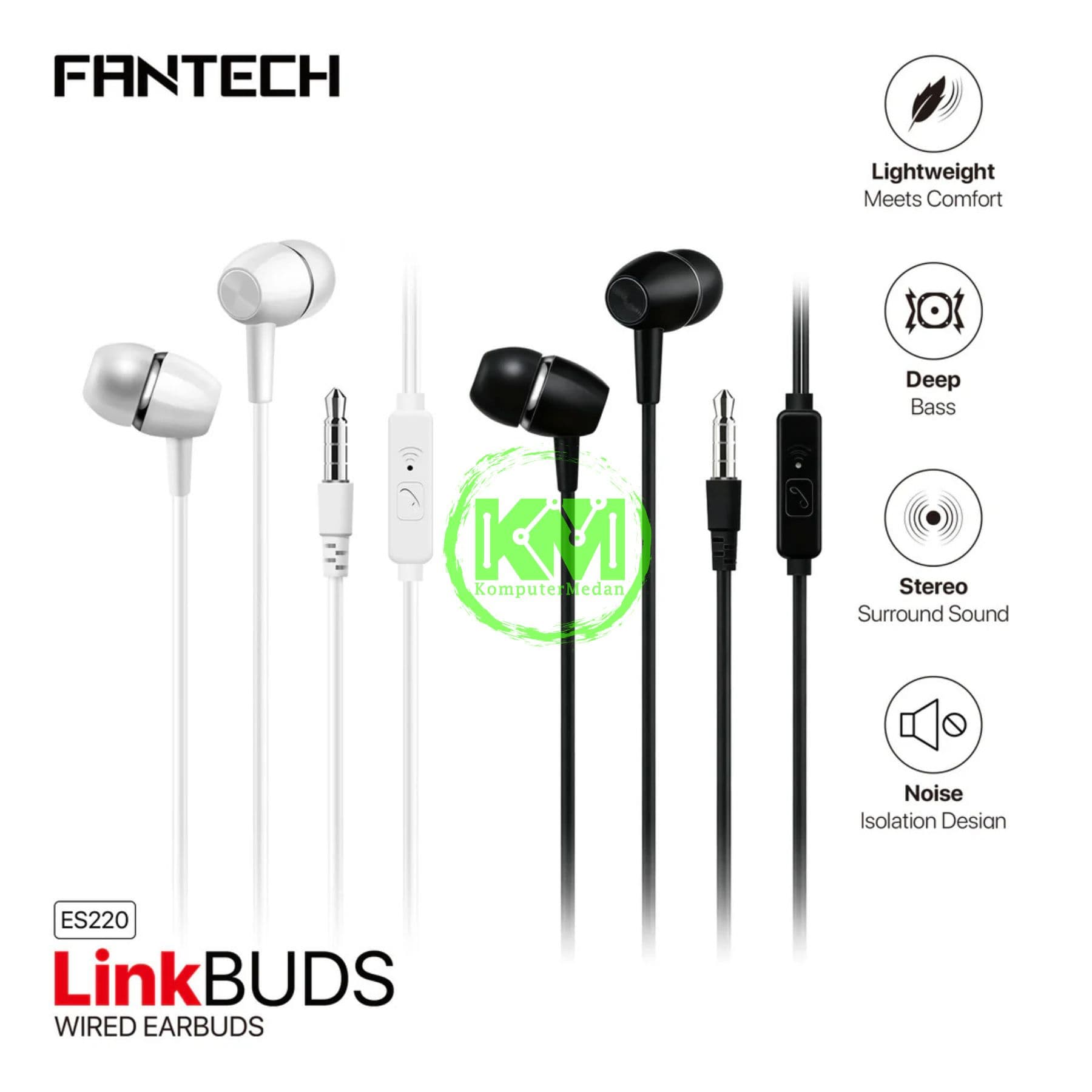 FANTECH LINKPODS ES220 (BLACK / WHITE)