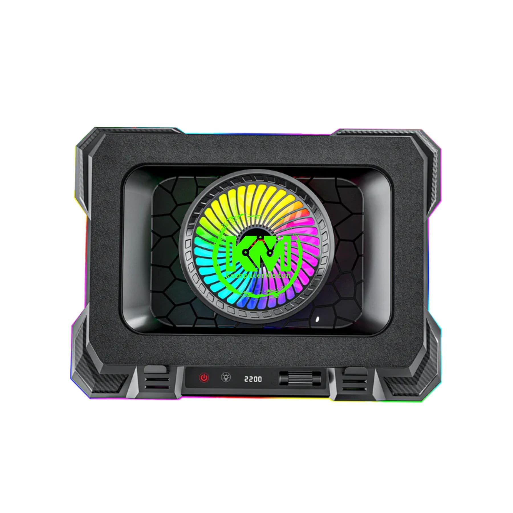 FANTECH NOTEBOOK COOLER NC 22 RGB, 2 FANS (140MM x 2 & 10 MODE RGB) - Image 2