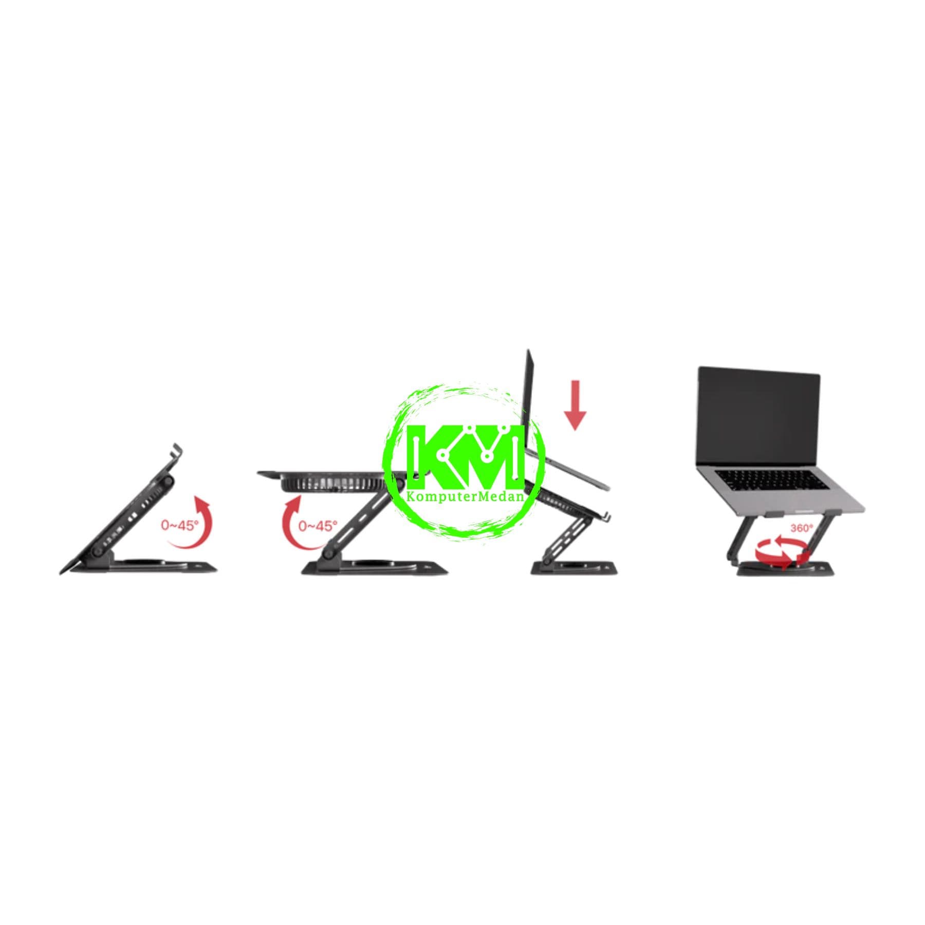 FANTECH NC30 NOTEBOOK COOLER - RGB, 360• ROTATABLE & SUITABLE FOR 11-17 INCH LAPTOP - Image 5