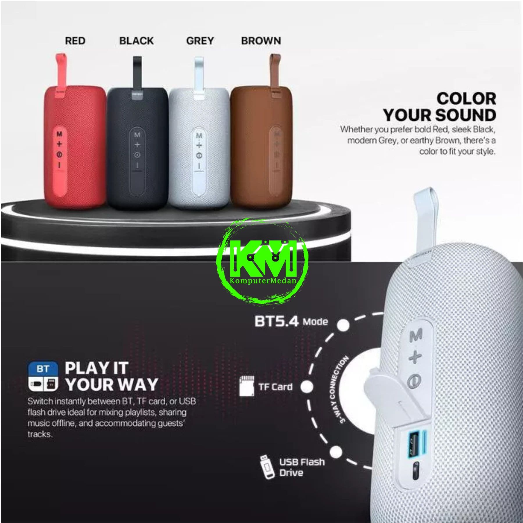 FANTECH BS158 PORTABLE SPEAKER (NERABOX) 10W RMS (3 WAY CONNECTIVITY) - Image 7