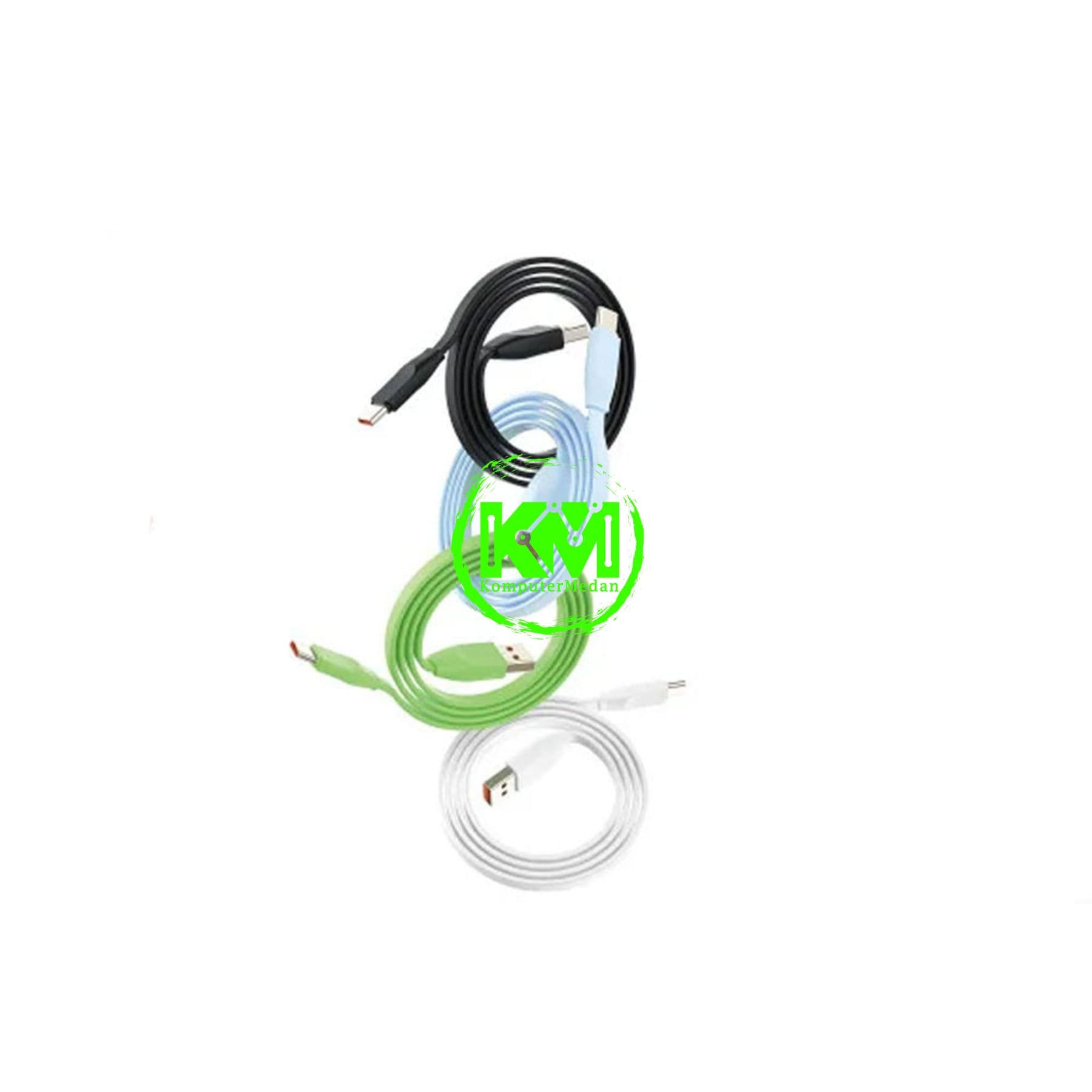 FANTECH PRIMELINK PLT3 SERIES CABLE, PLT3 AC (A TO C), PVC CABLE + PVC (KABEL PIPIH), 3 AMPERE FAST CHARGING (1 TOPLES : 20 PCS) - MIX (BLACK,WHITE,BLUE,GREEN) - Image 2