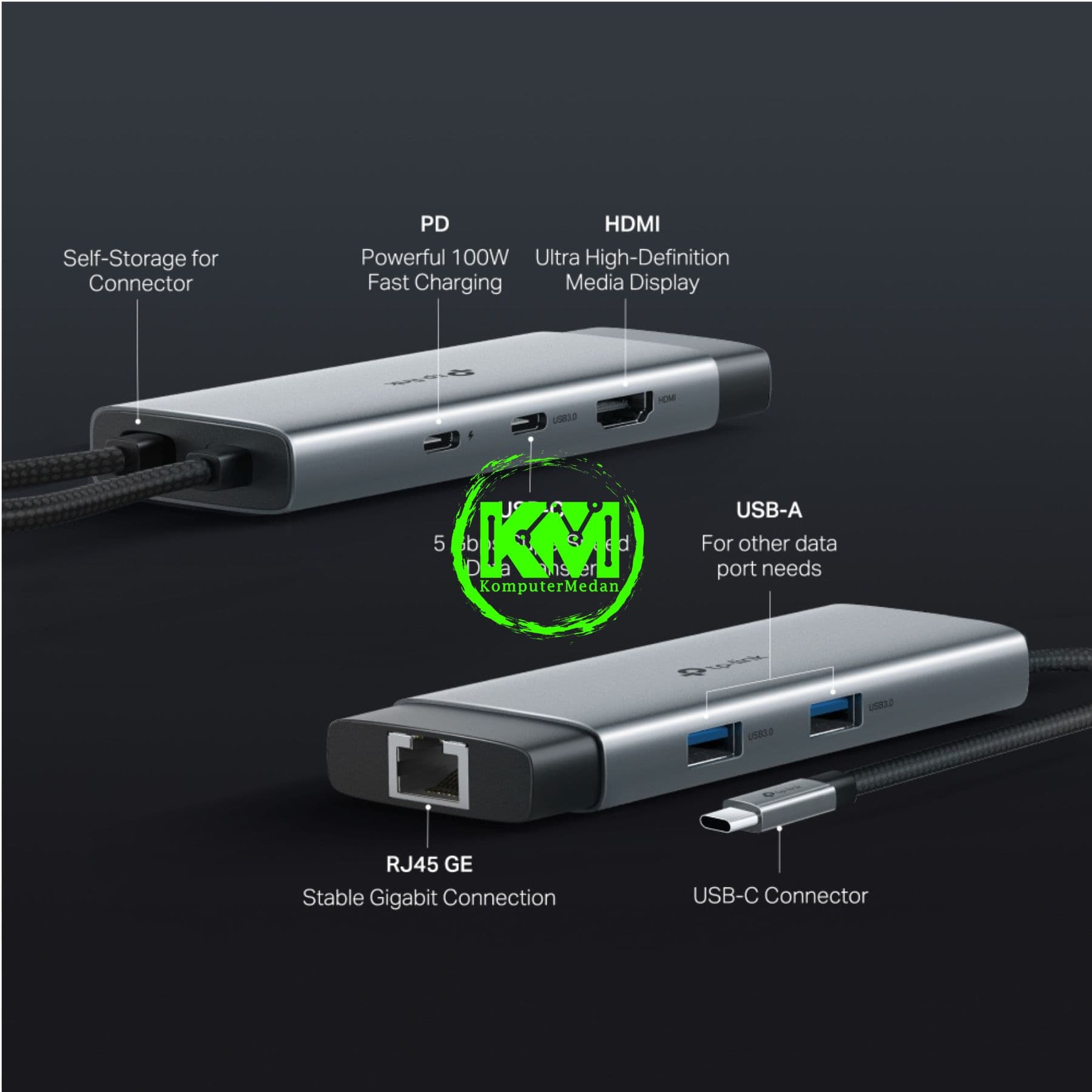 TP-LINK UH6120C USB TYPE-C 6 IN 1 HUB - Image 5