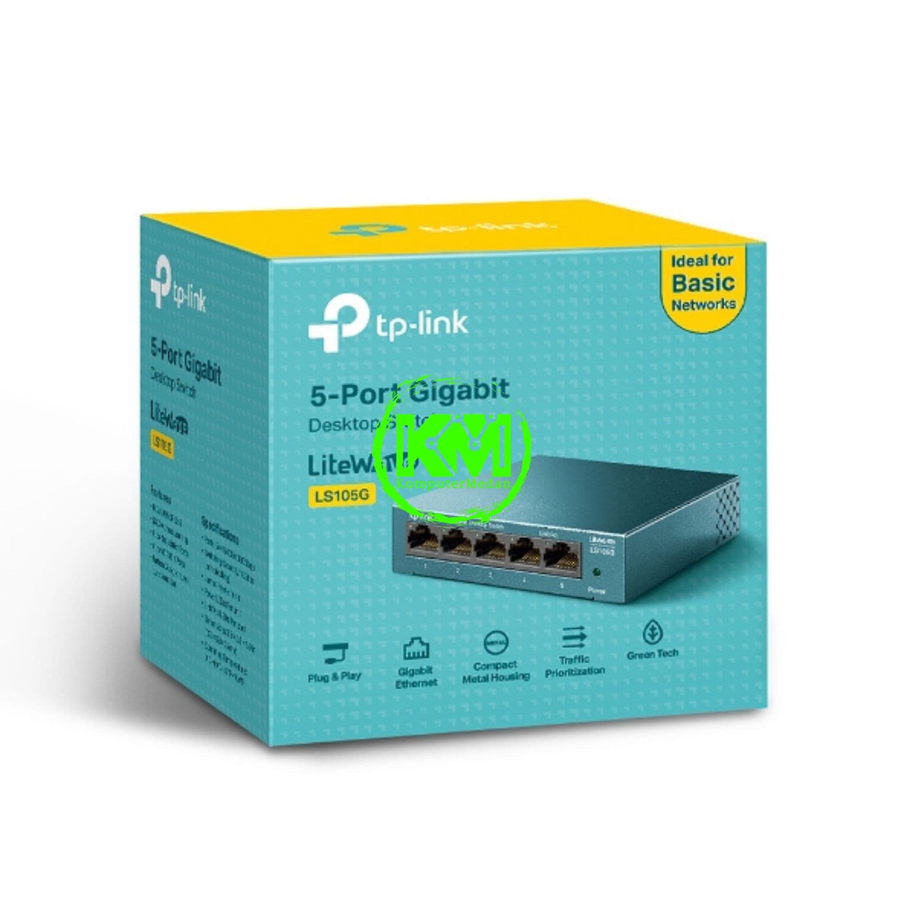 TP-LINK LS105G 5-PORT 10/100/1000MBPS DESKTOP SWITCH - Image 5