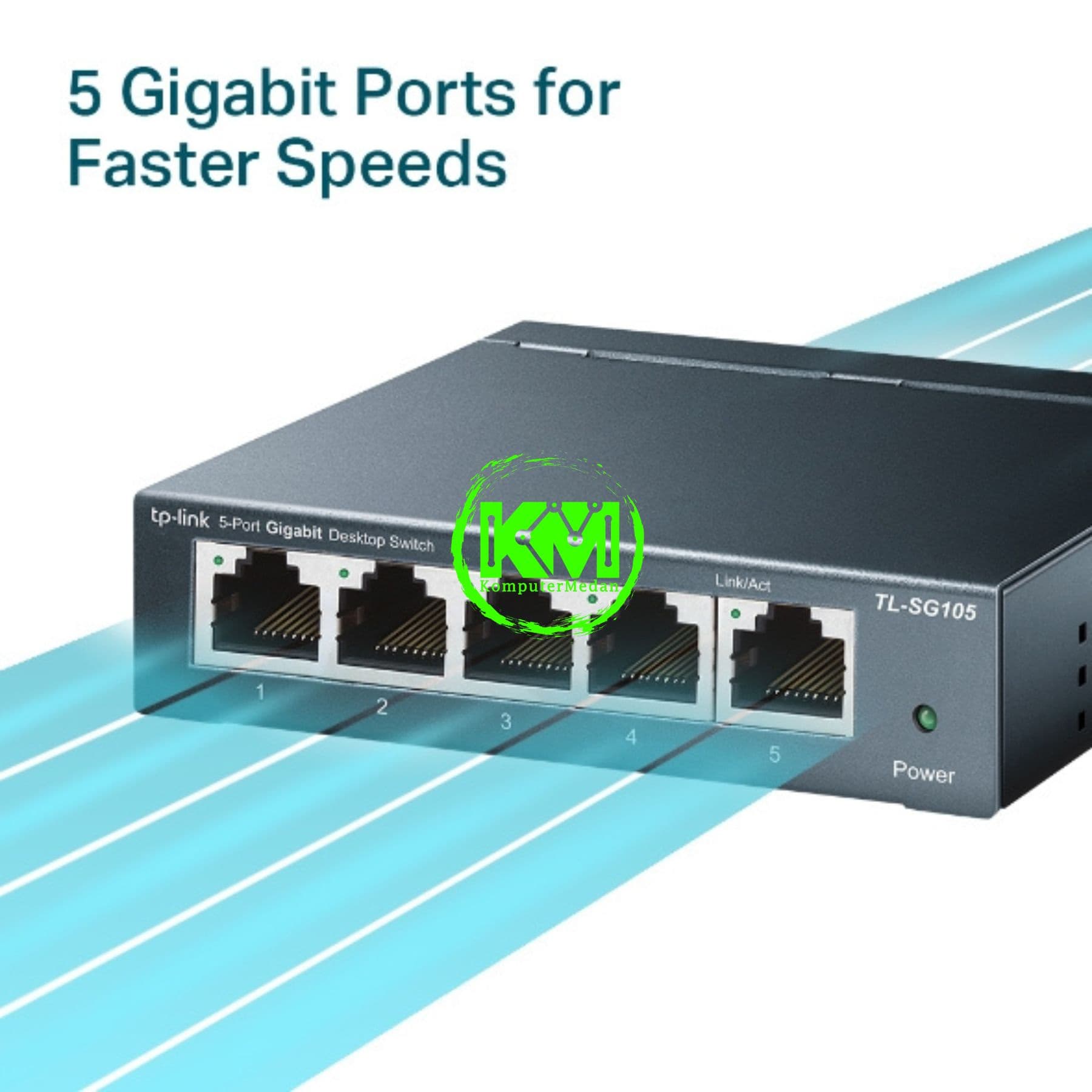 TP-LINK TL-SG105 5-PORT 10/100/1000MBPS DESKTOP SWITCH - Image 4