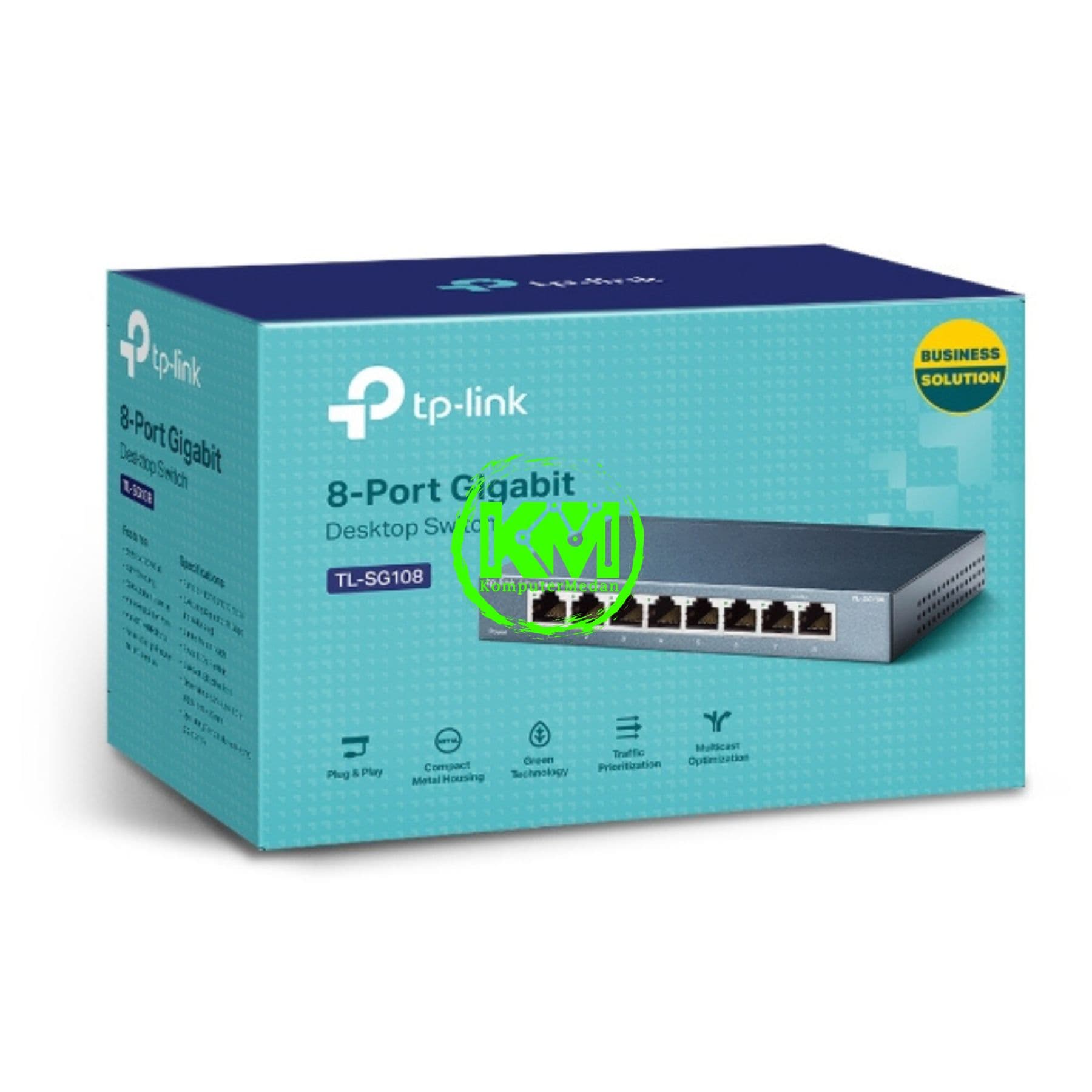 TP-LINK TL-SG108 8-PORT 10/100/1000MBPS DESKTOP SWITCH - Image 8