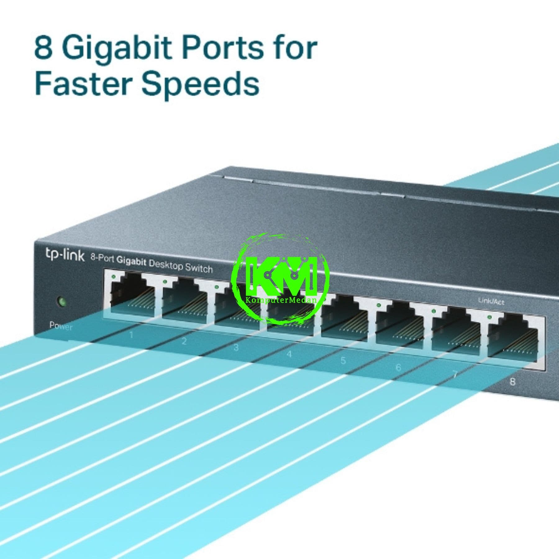 TP-LINK TL-SG108 8-PORT 10/100/1000MBPS DESKTOP SWITCH - Image 6