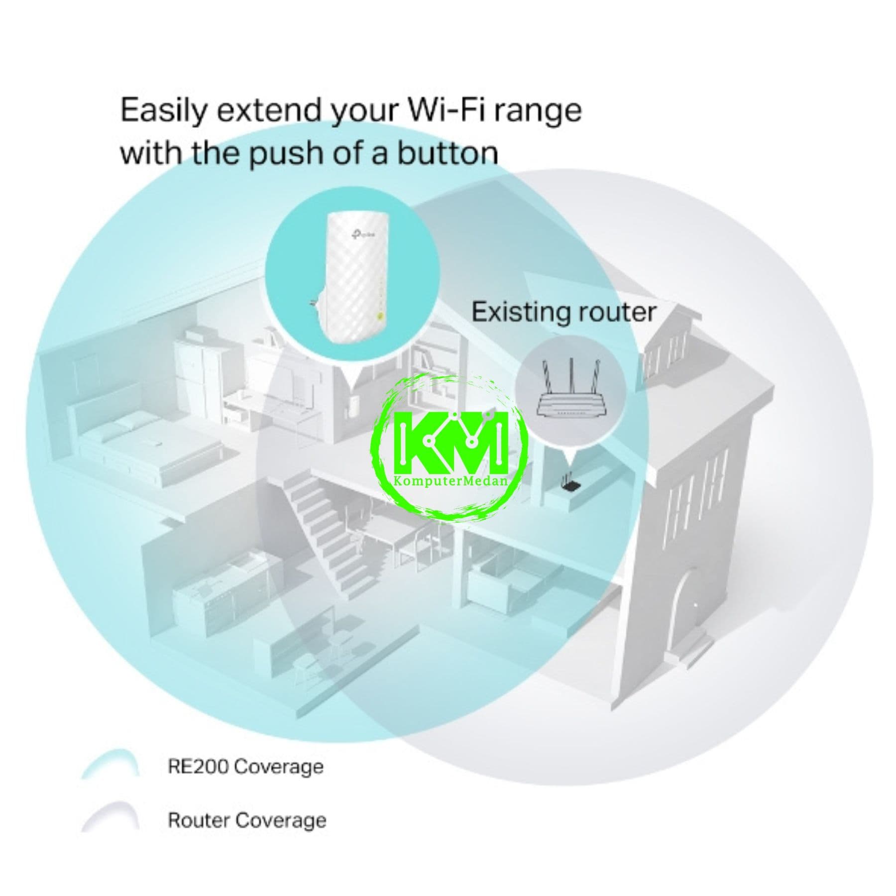 TP-LINK RE200 AC750 DUAL BAND WILESS WALL PLUGGED RANGE EXTENDER - Image 4