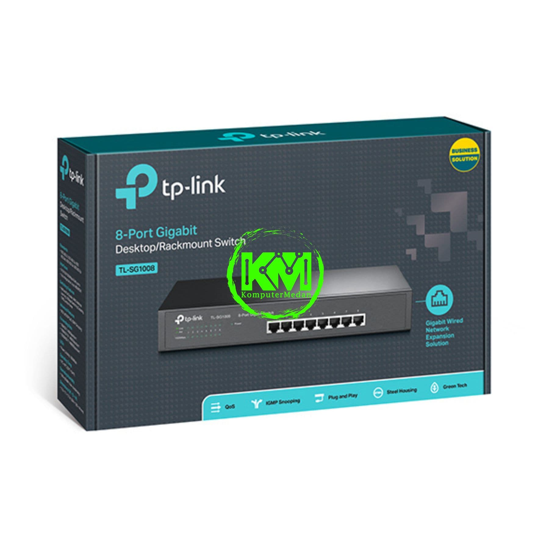 TP-LINK TL-SG1008 8-PORT GIGABIT DESKTOP/RACKMOUNT SWITCH - Image 2